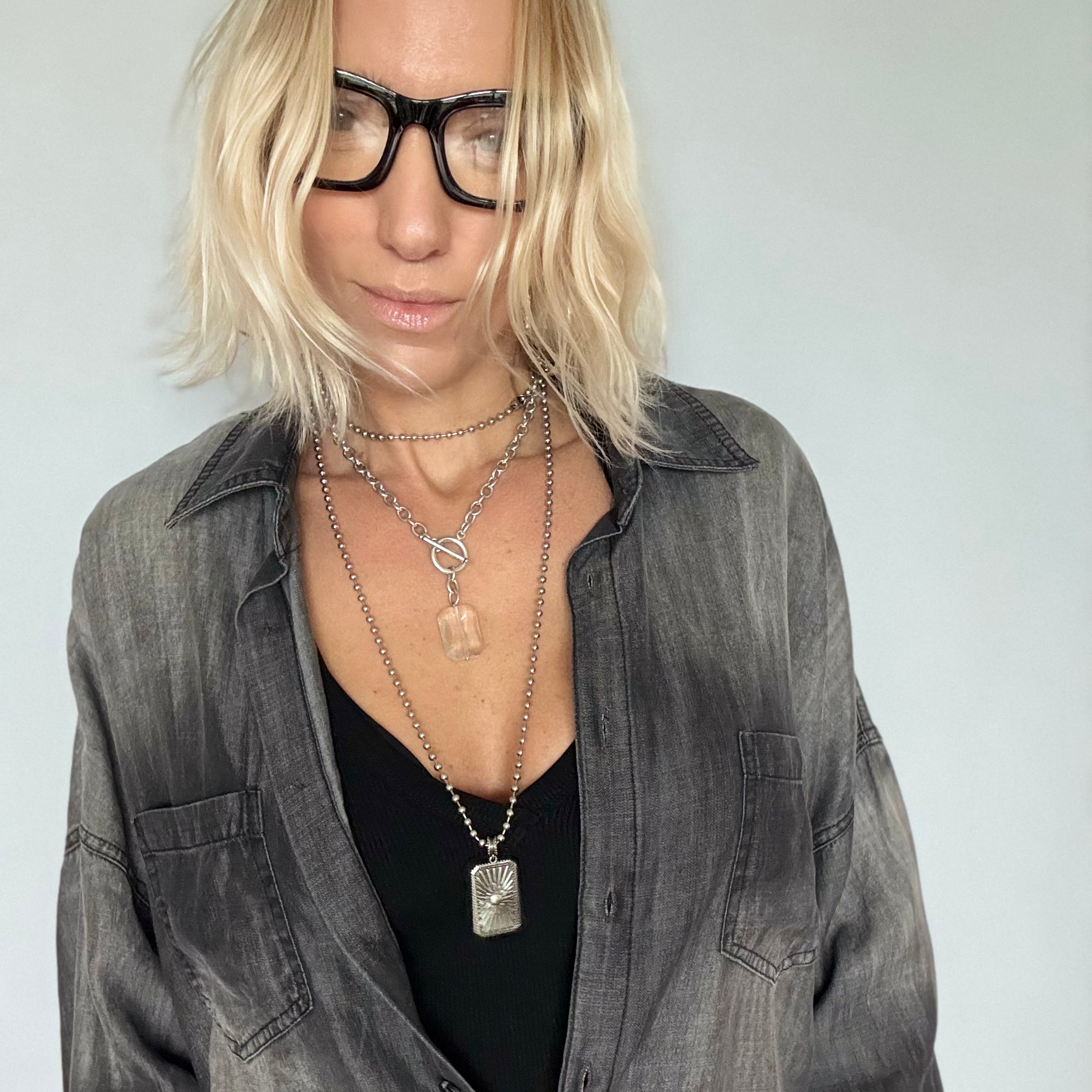 Rainbow Crystal Choker Necklace