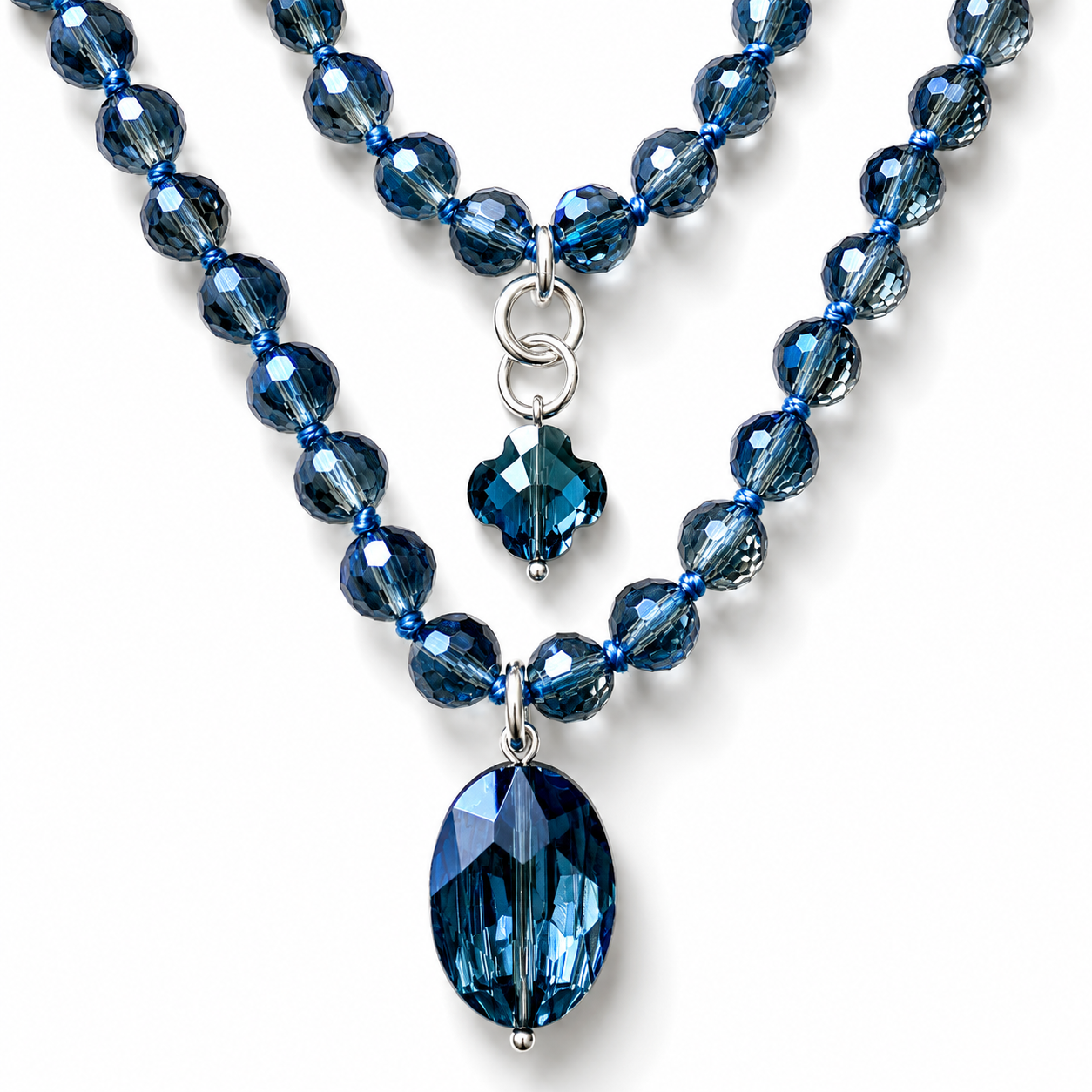Crystal Disco Ball Layering Necklace