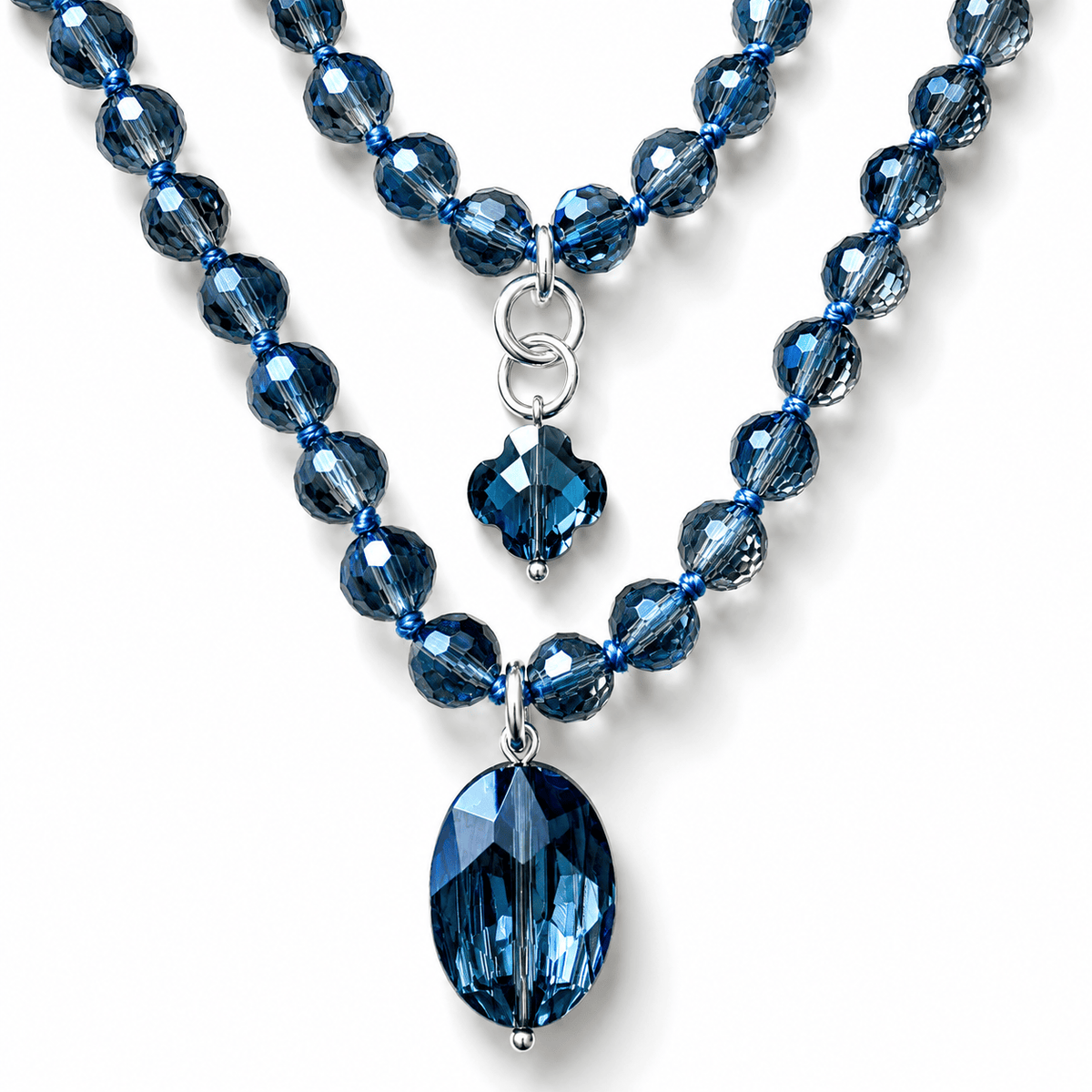 Crystal Disco Ball Layering Necklace