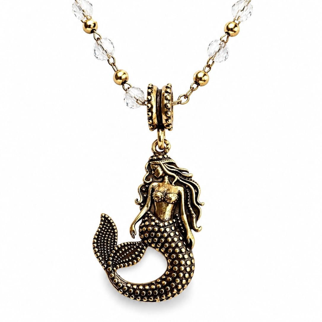 The Best Is Yet To Come Mermaid Crystal Dainty Necklace