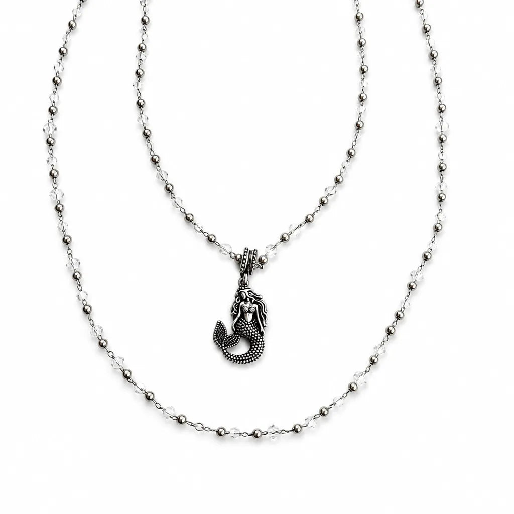 The Best Is Yet To Come Mermaid Crystal Dainty Necklace