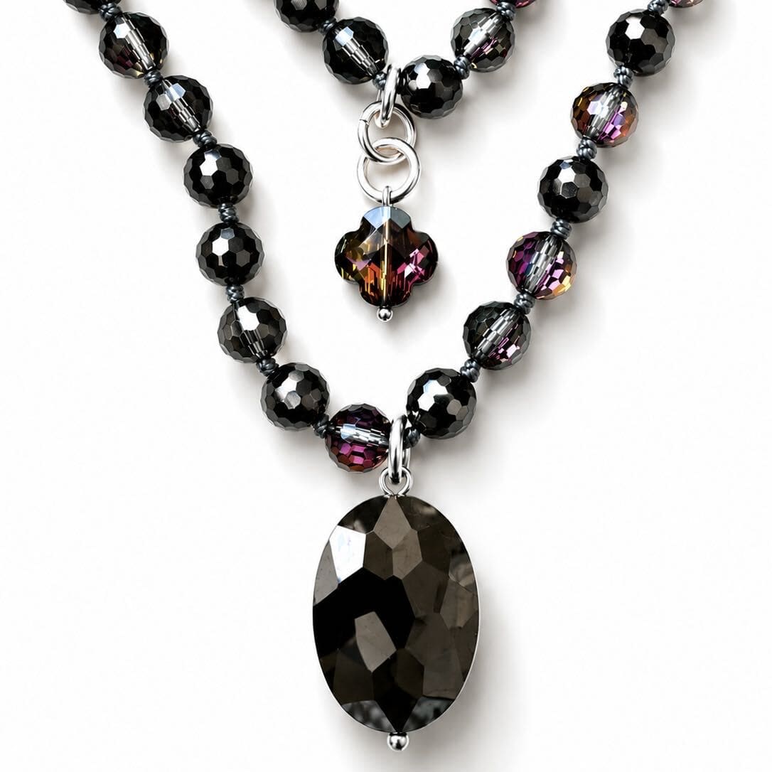 Crystal Disco Ball Layering Necklace