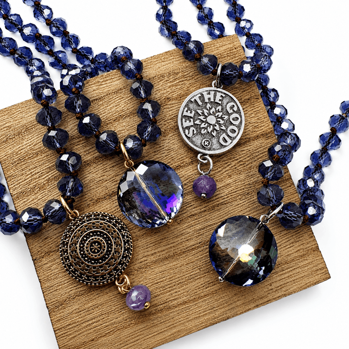 See The Good Mandala Crystal Beaded Necklace