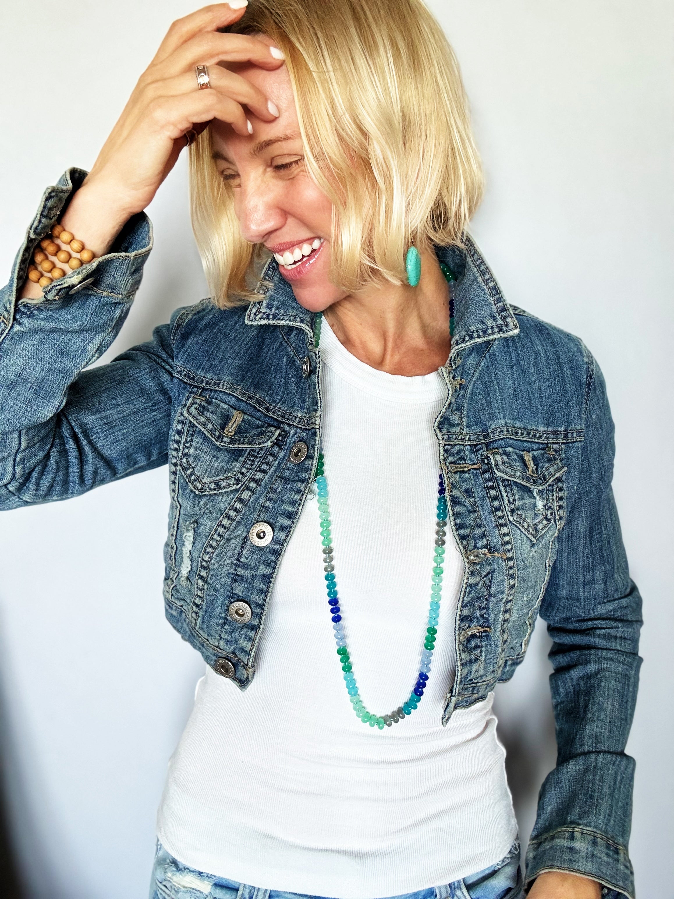 Live Colorfully Beaded Multicolored Layering Necklace