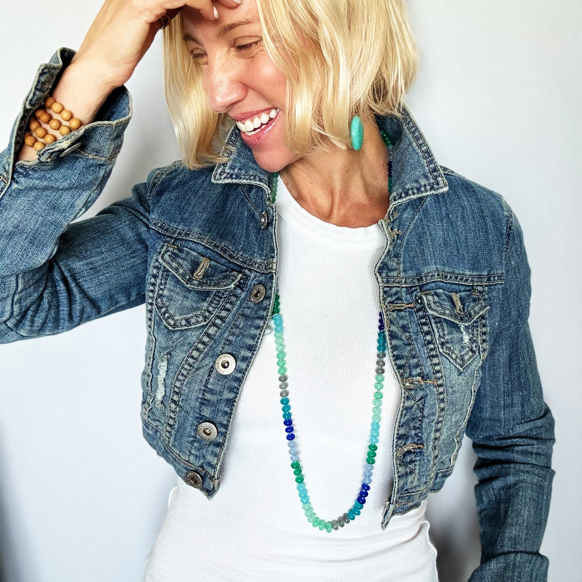 Live Colorfully Beaded Multicolored Layering Necklace