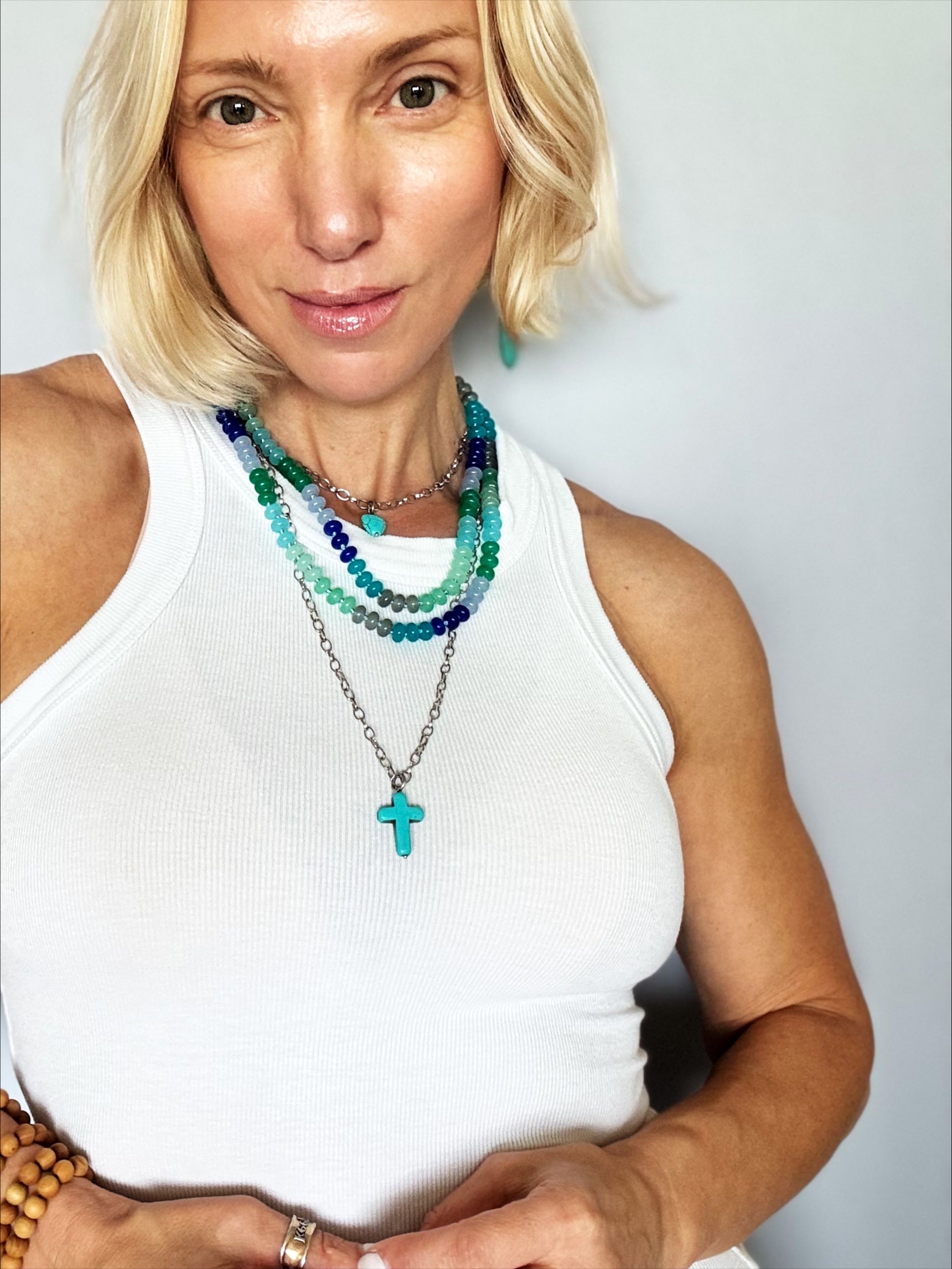 Live Colorfully Beaded Multicolored Layering Necklace