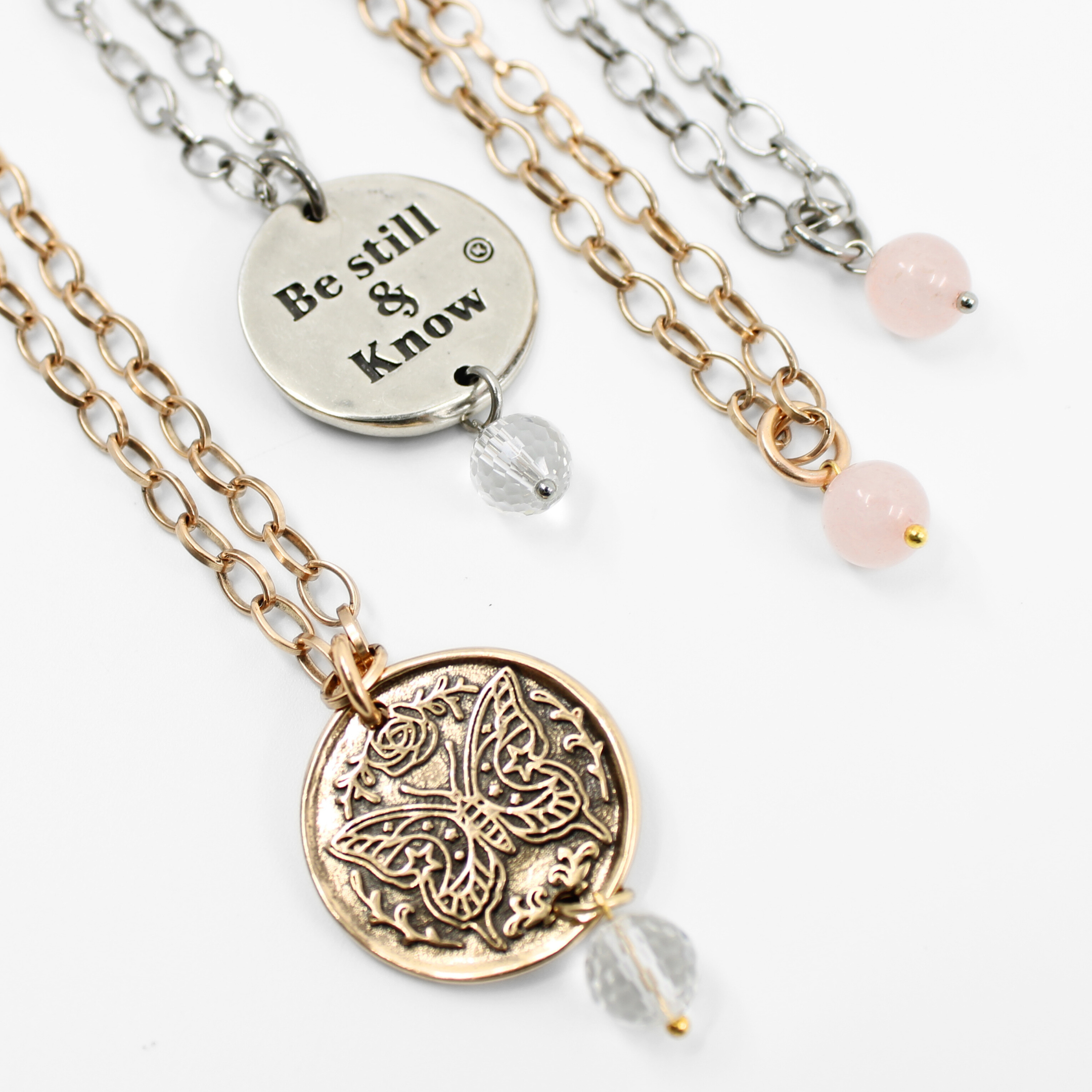 Be Still & Know Butterfly Original Necklace