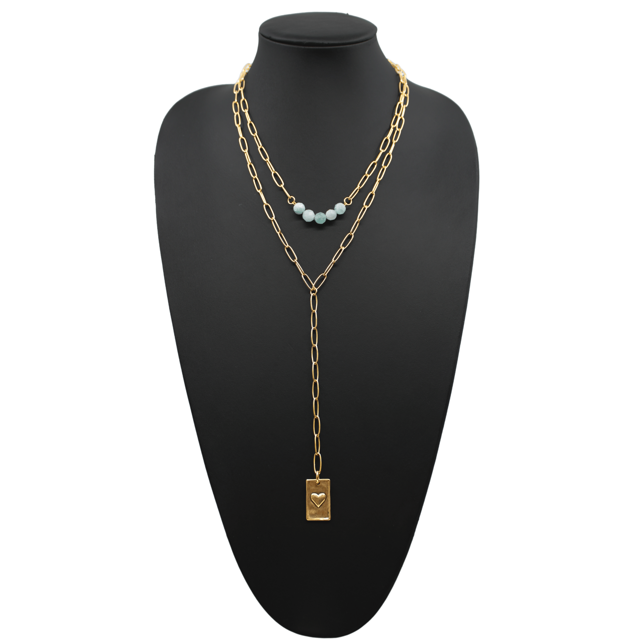 Choose Your Message Heart Lariat Necklace