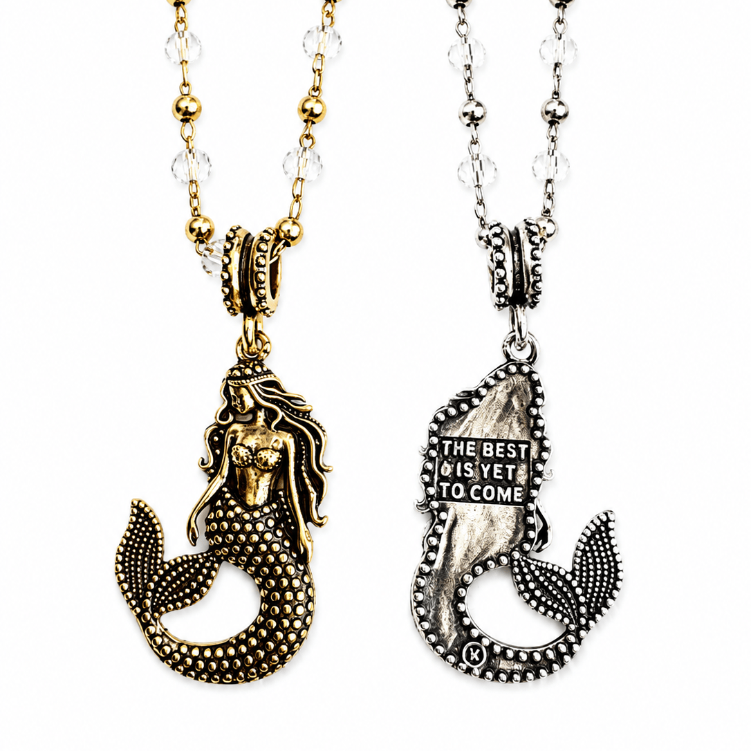 The Best Is Yet To Come Mermaid Crystal Dainty Necklace
