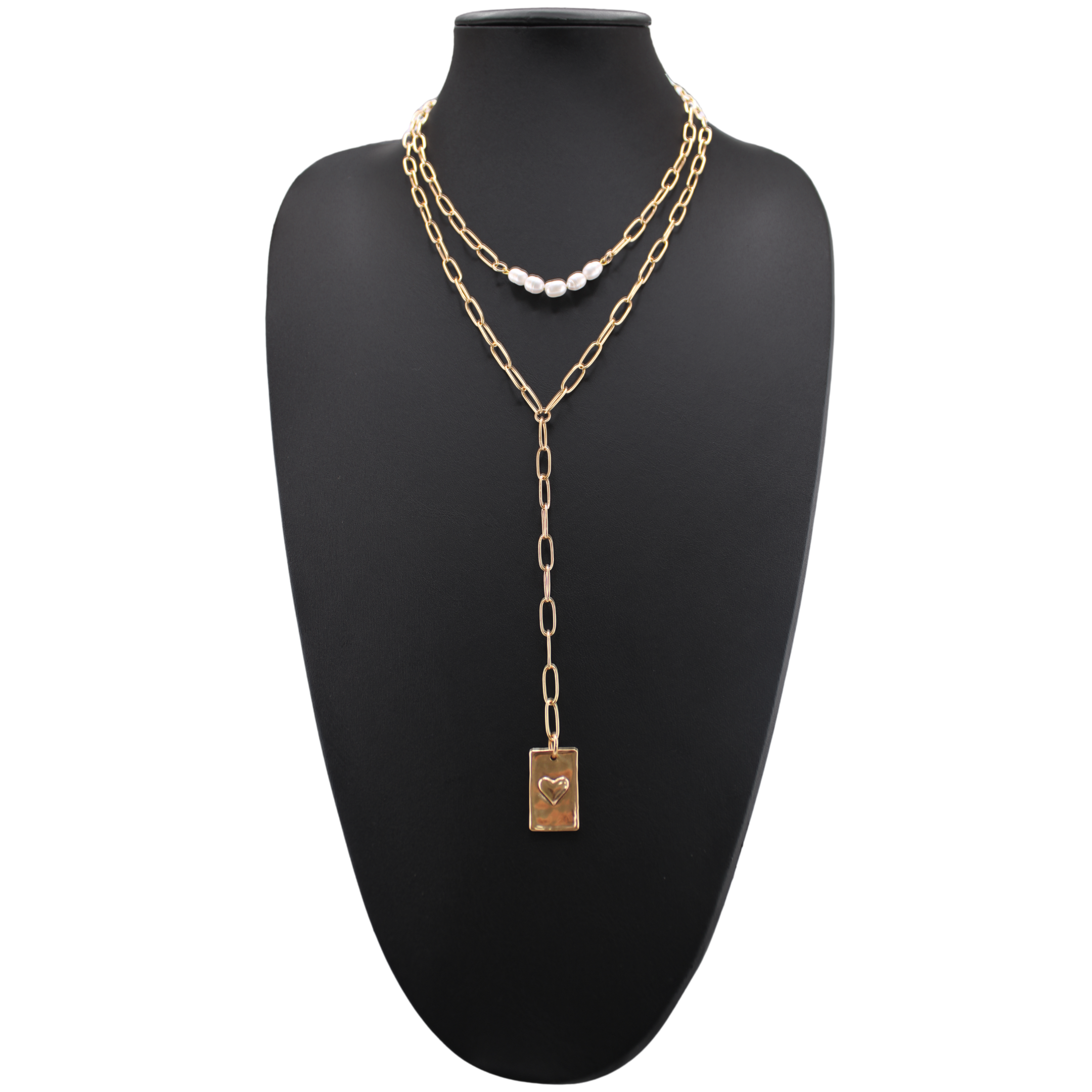 Choose Your Message Heart Lariat Necklace