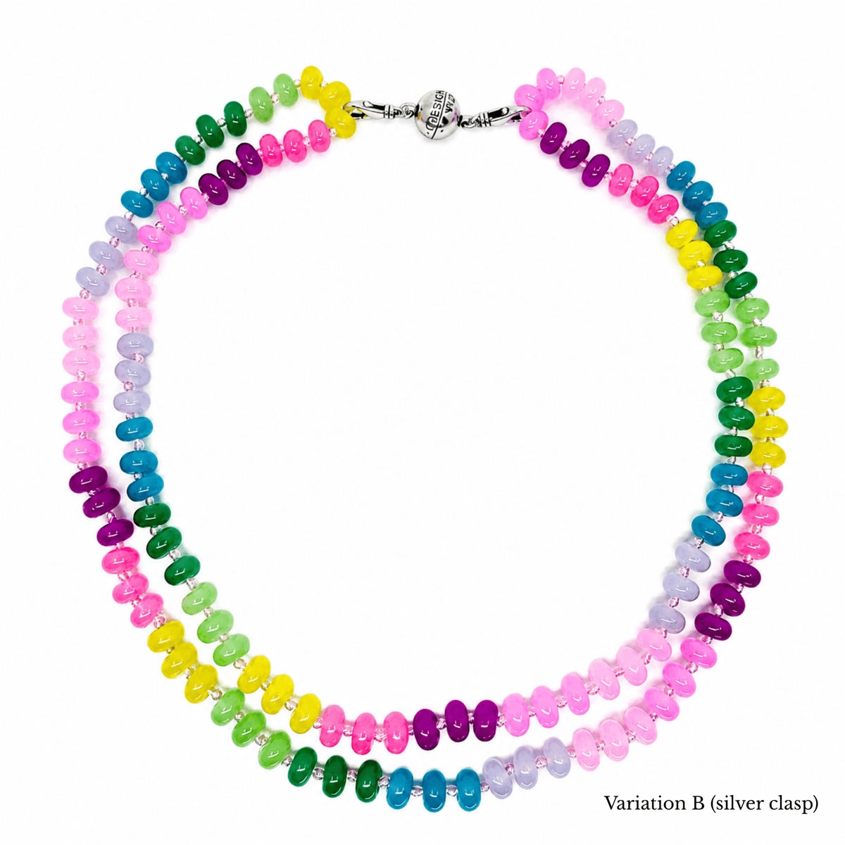 Live Colorfully Beaded Multicolored Layering Necklace
