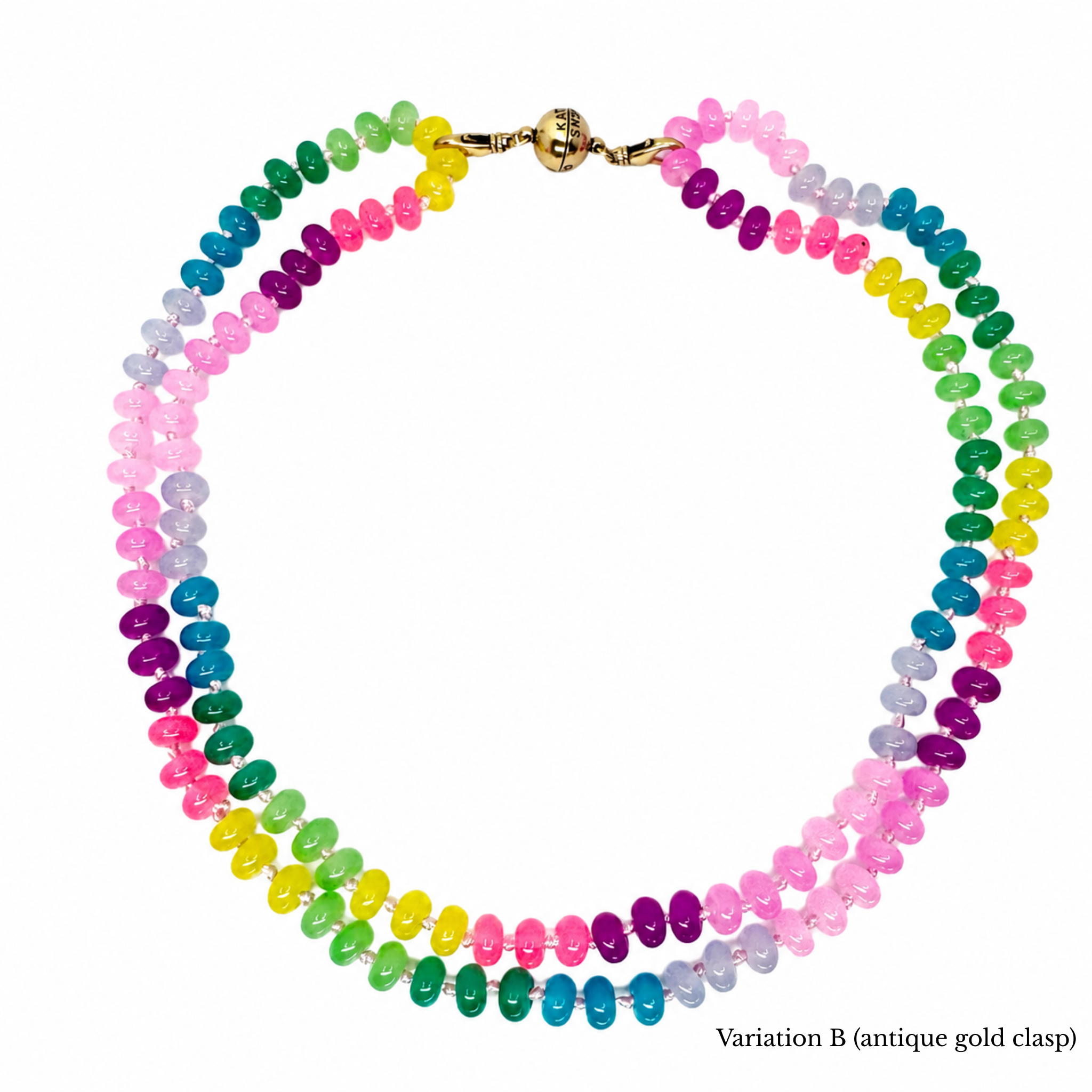 Live Colorfully Beaded Multicolored Layering Necklace