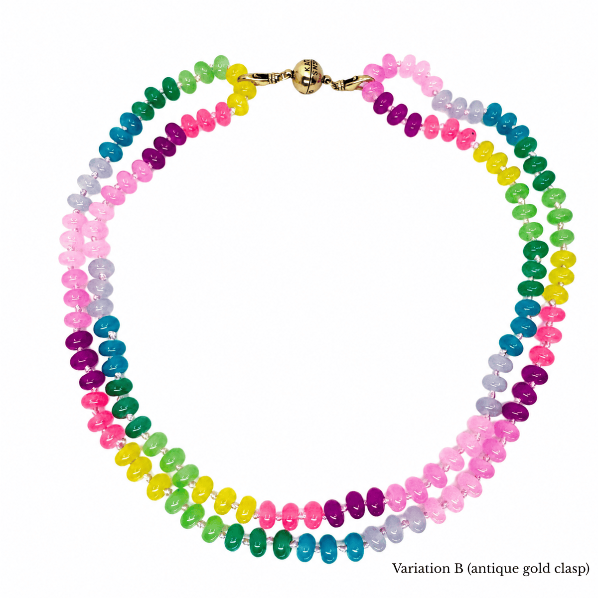 Live Colorfully Beaded Multicolored Layering Necklace