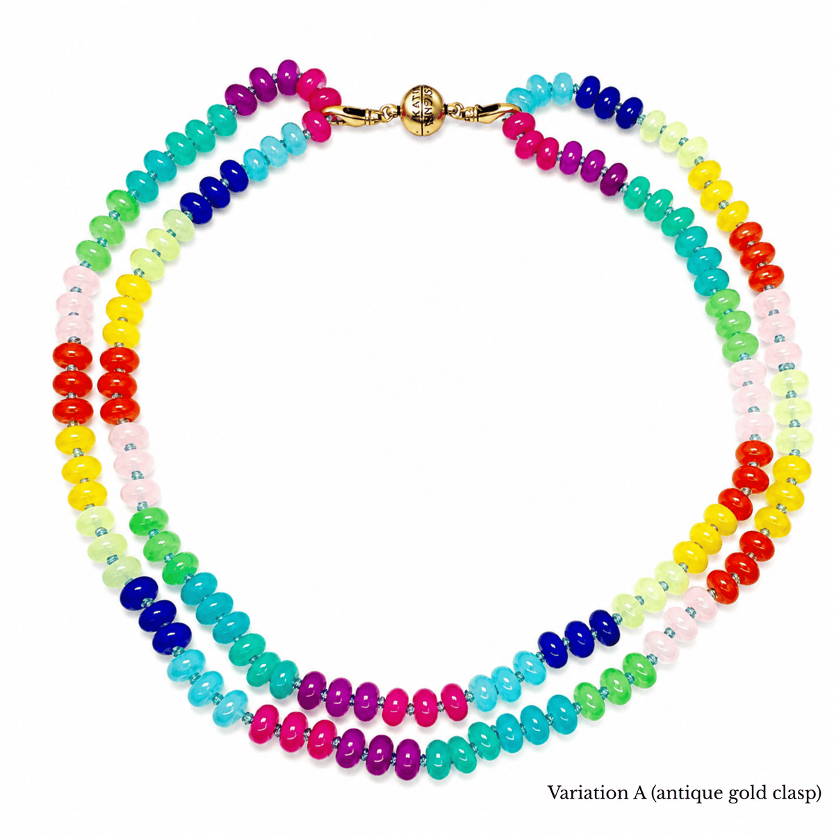 Live Colorfully Beaded Multicolored Layering Necklace
