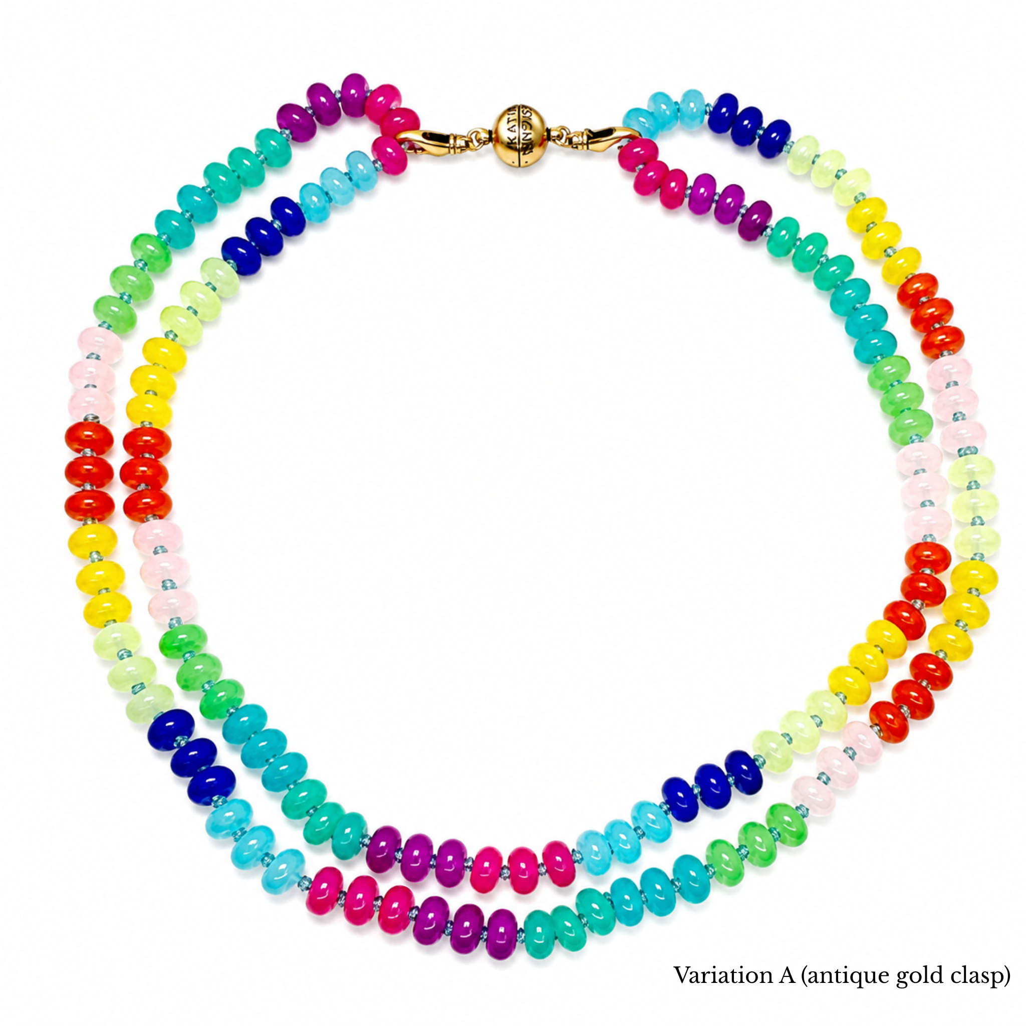 Live Colorfully Beaded Layering Necklace