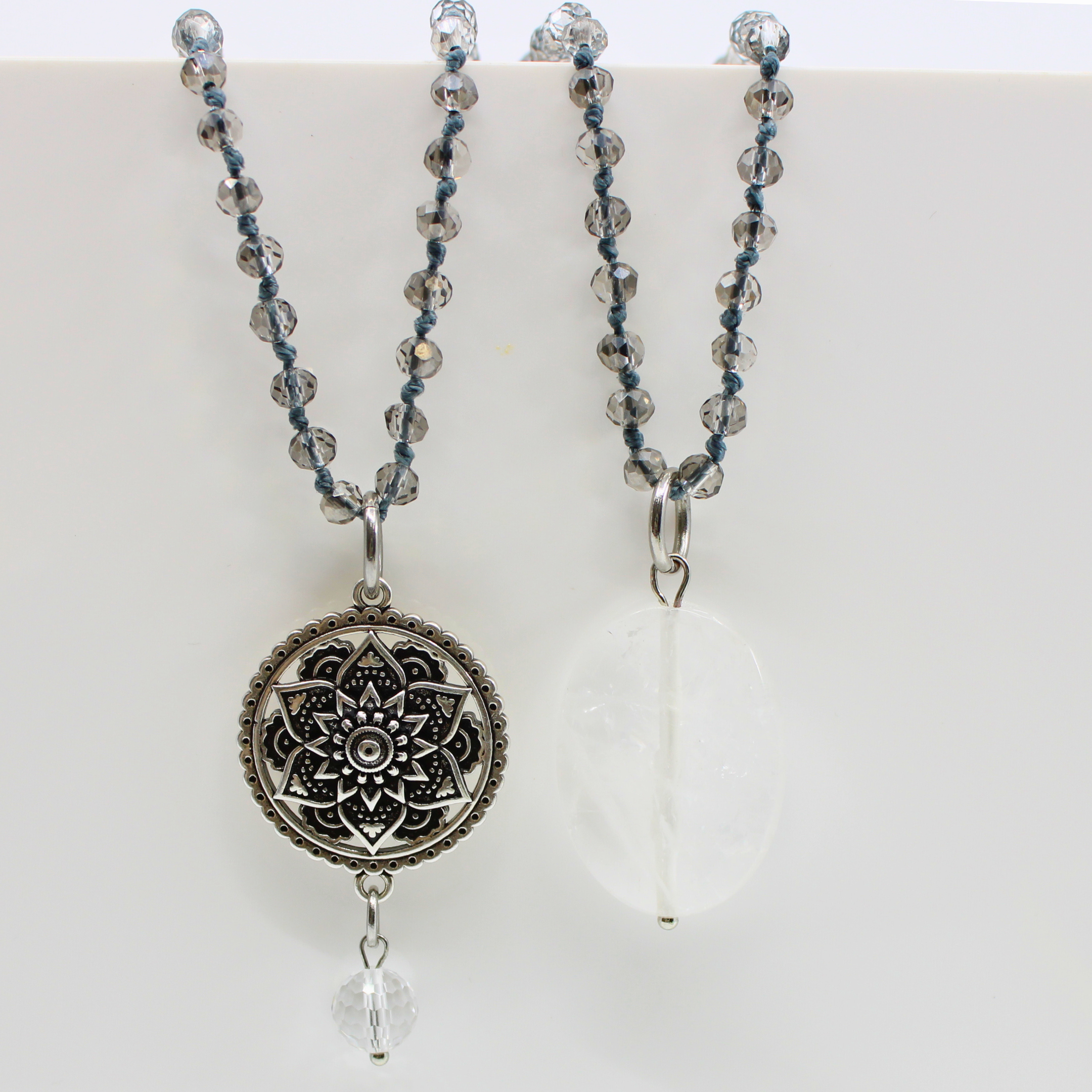 Grateful Thankful Blessed Mandala Bloom Original Necklace