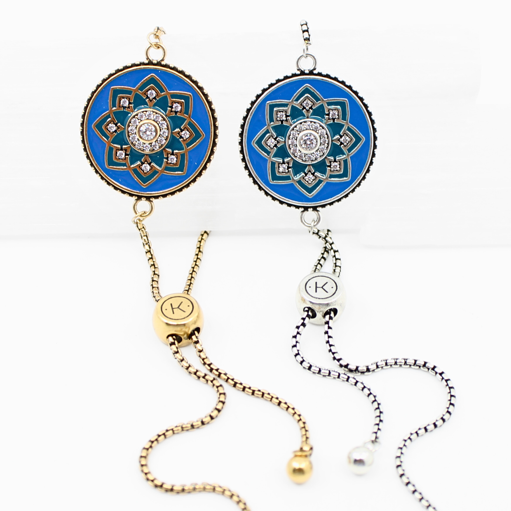 I Am Enough Mandala Adjustable Chain Bracelet