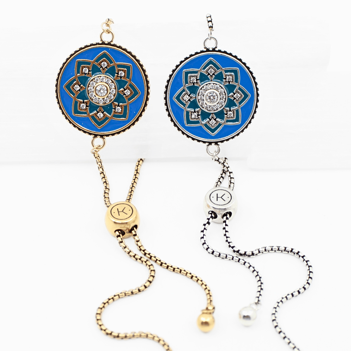I Am Enough Mandala Adjustable Chain Bracelet