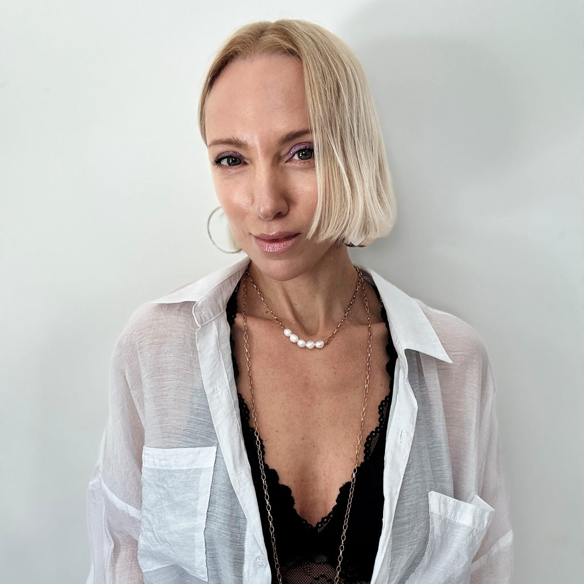Pearl Layering Chain Necklace