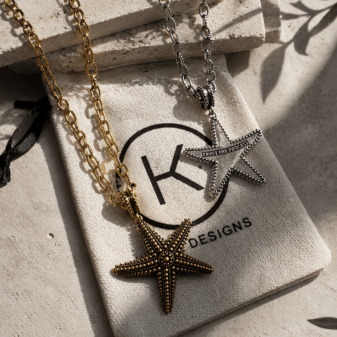 Trust the Process Starfish Adjustable Necklace