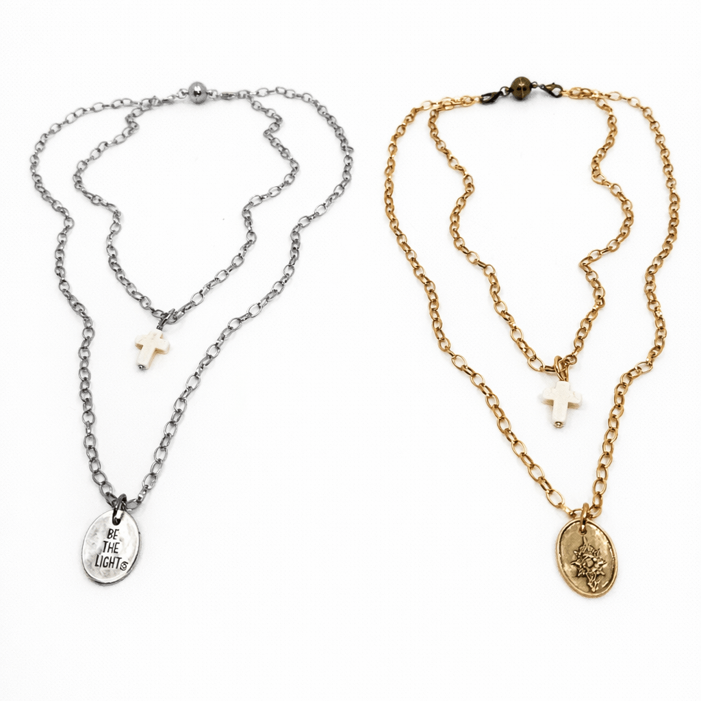 Be the Light Cross Dainty Necklace
