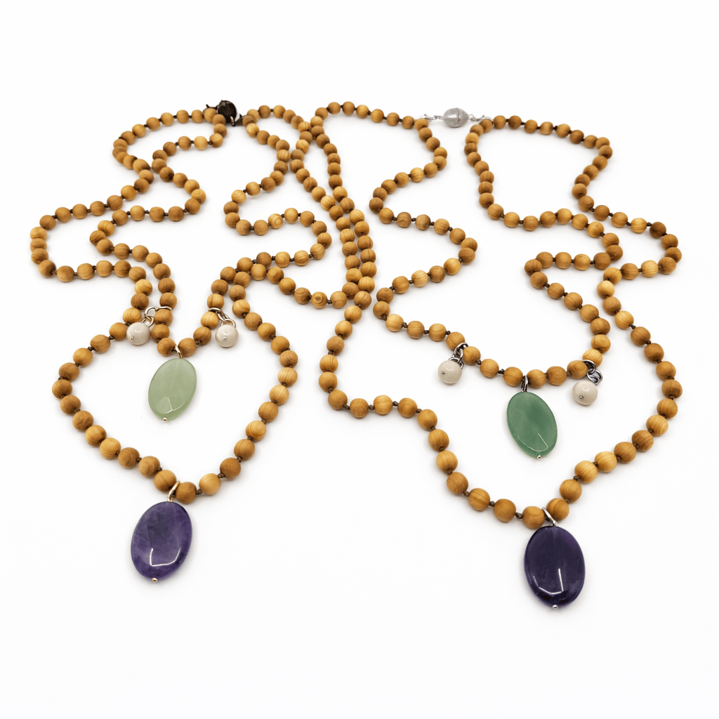 Natural Wood Layering Necklace