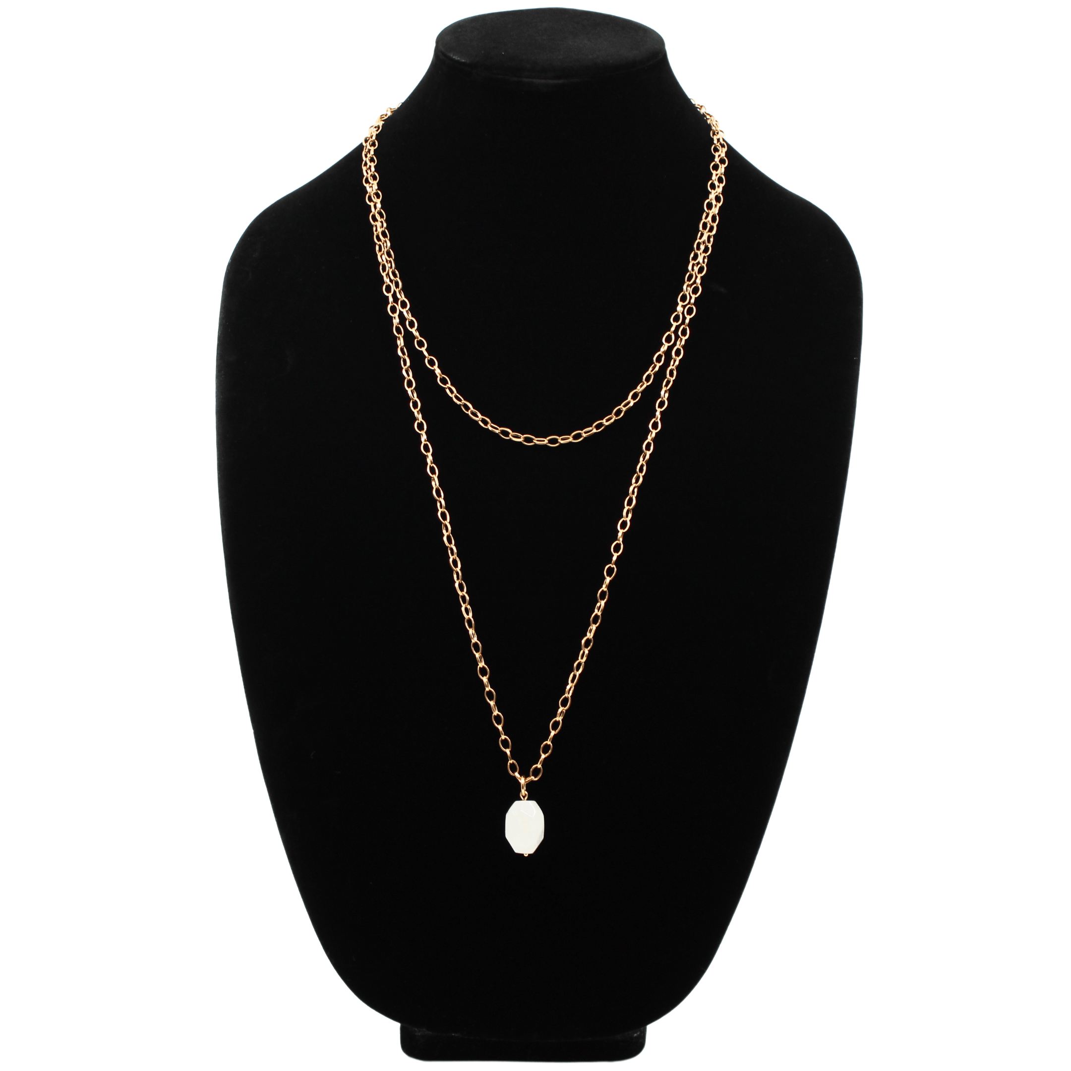 Crystal Quartz Layering Chain Necklace