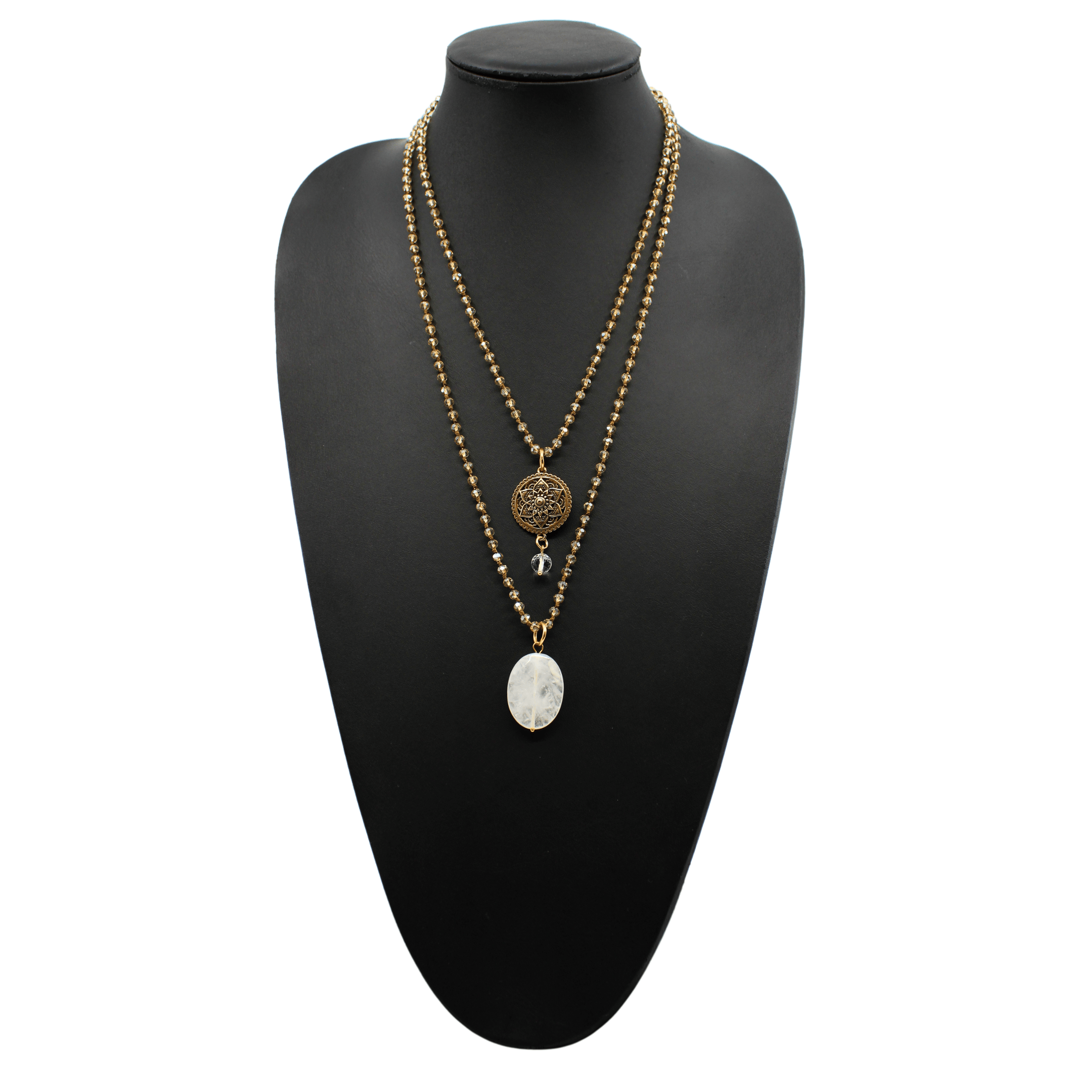 Grateful Thankful Blessed Mandala Bloom Necklace
