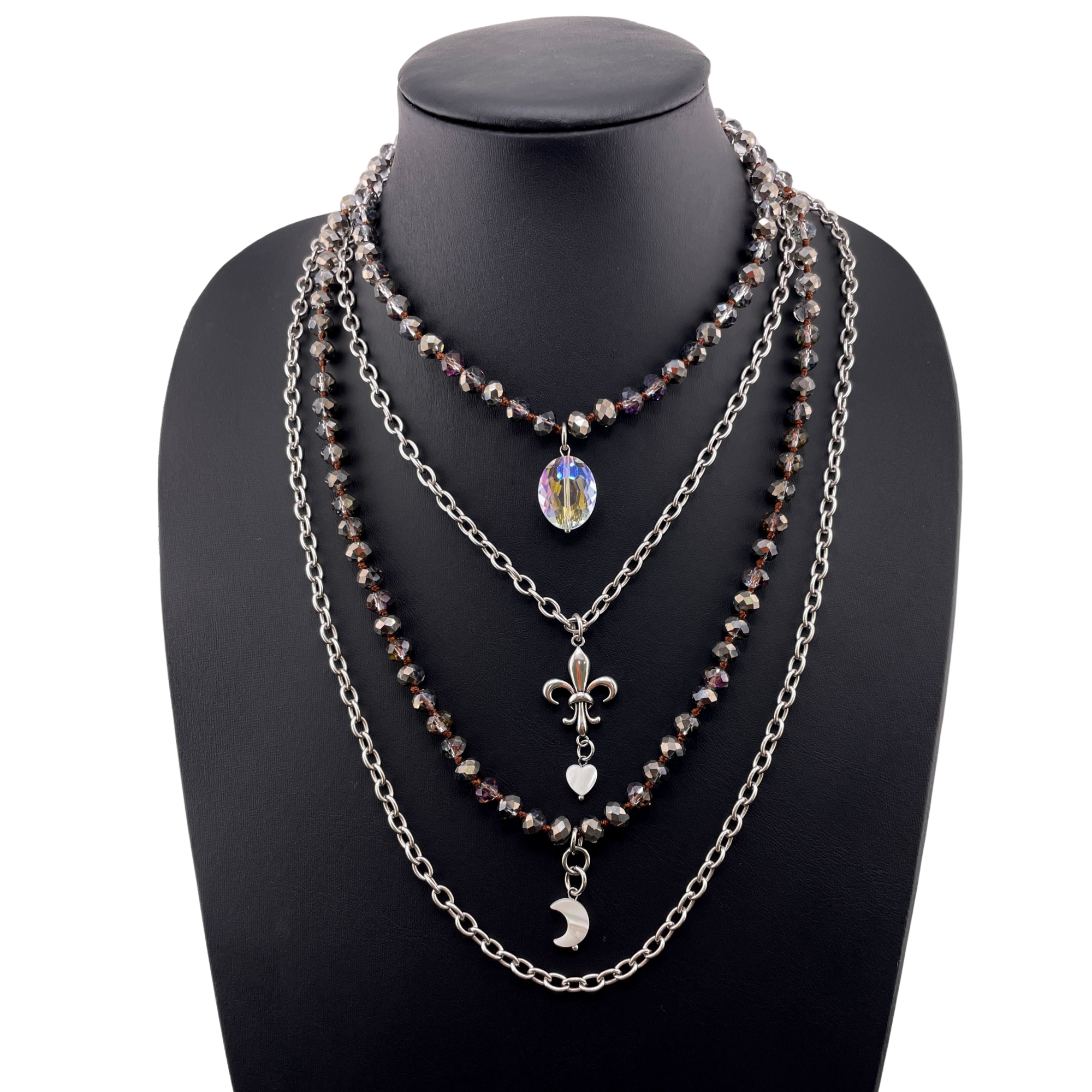 Love Fleur de Lis Fusion Necklace Duo Bundle