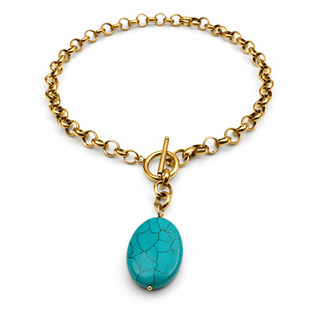 Blue Howlite Chunky Choker Necklace