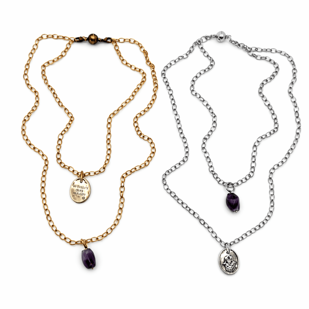 My Thoughts Create My Reality Dainty Necklace