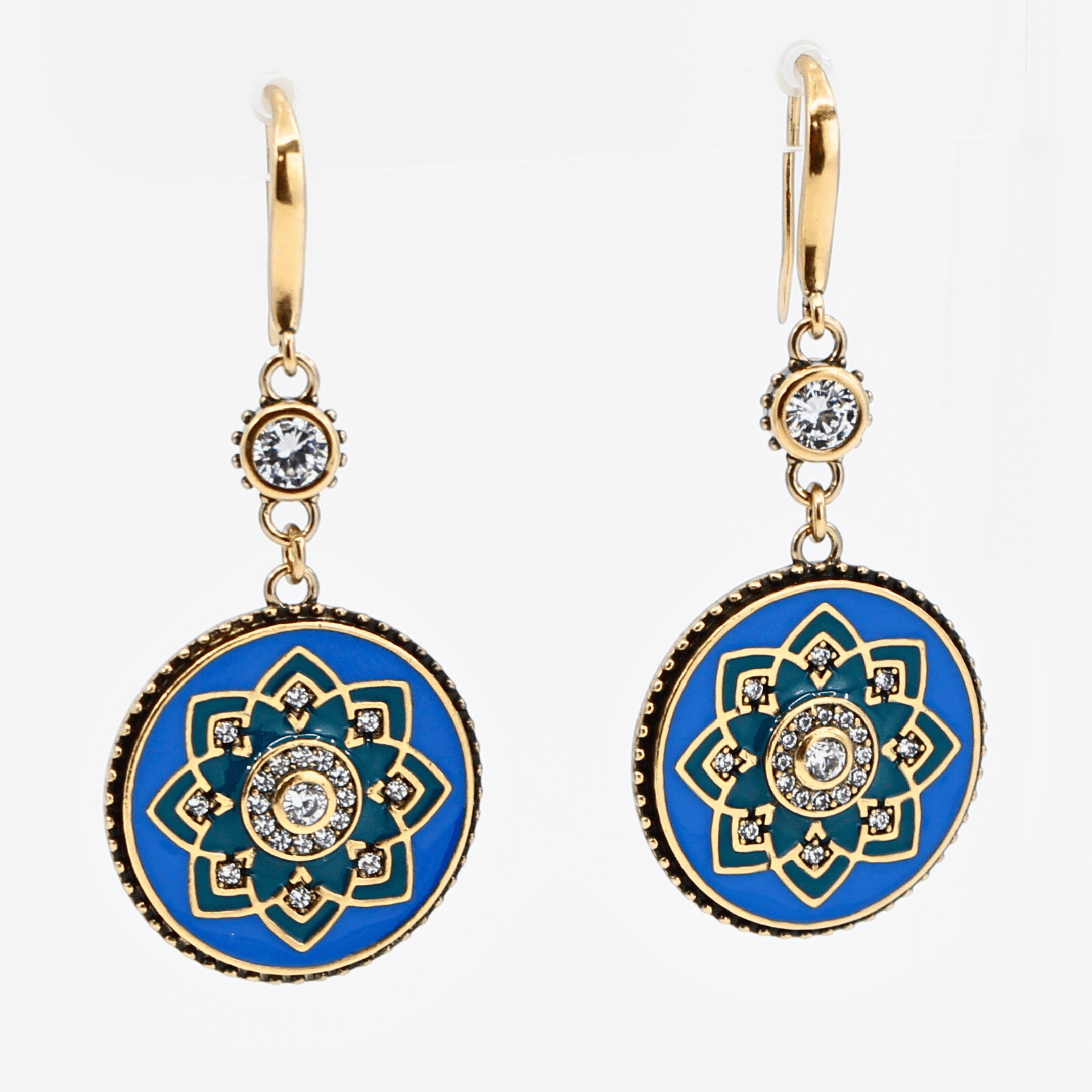 I Am Enough Mandala Drop Earrings