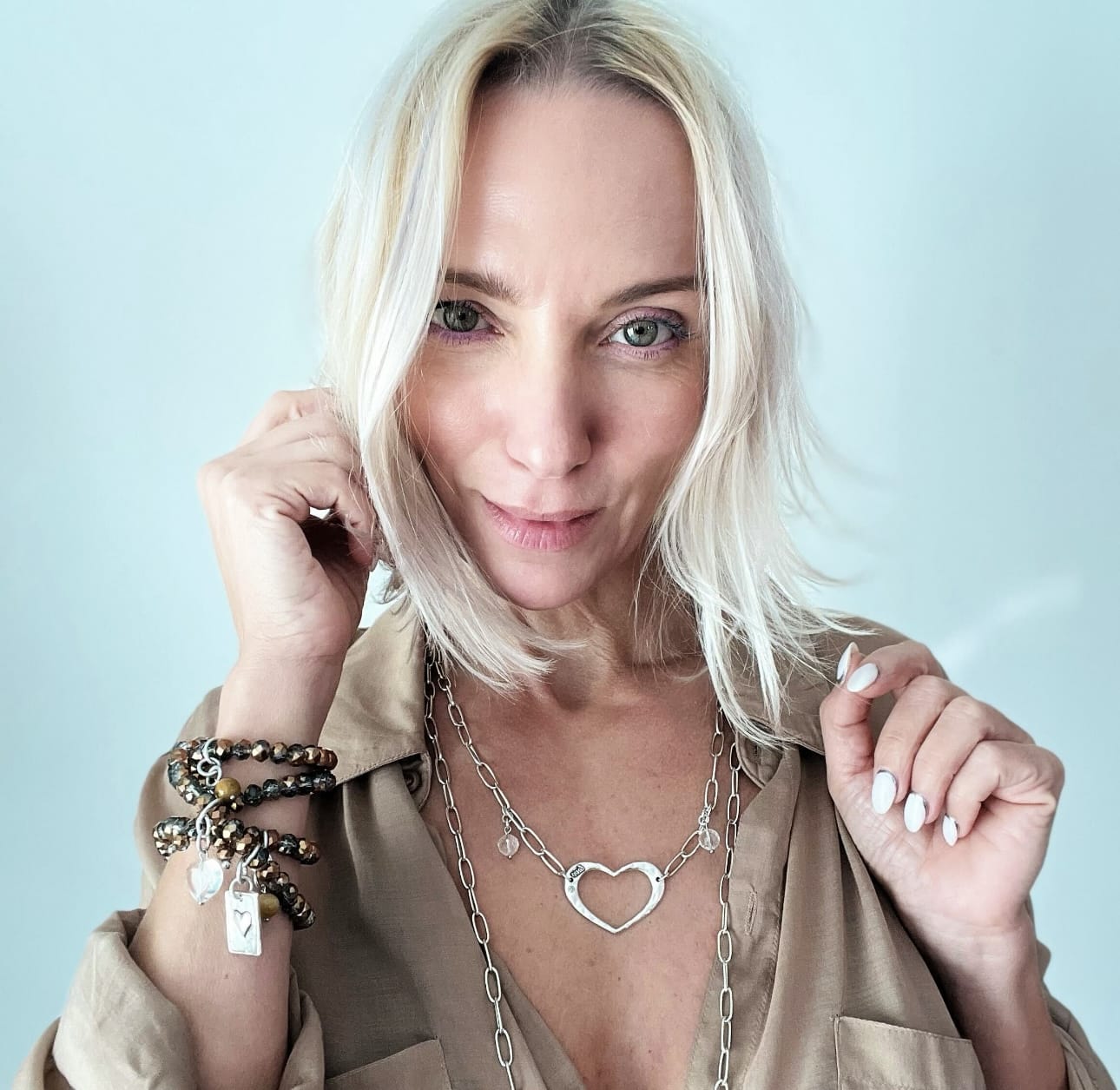 Woke Up Sexy As Hell Again Heart Crystal Boho Wrap Bracelet/Necklace