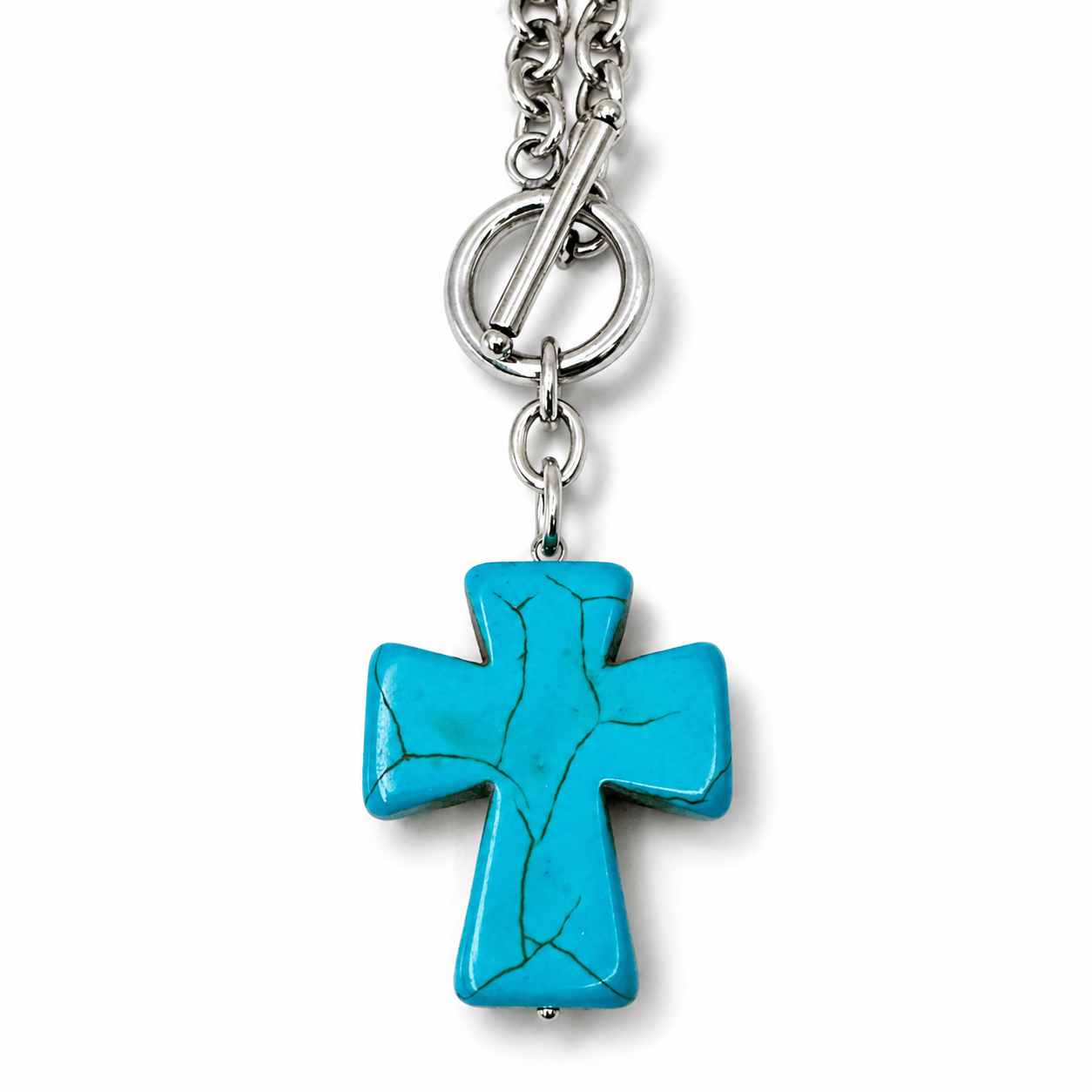 Howlite Cross Choker Necklace