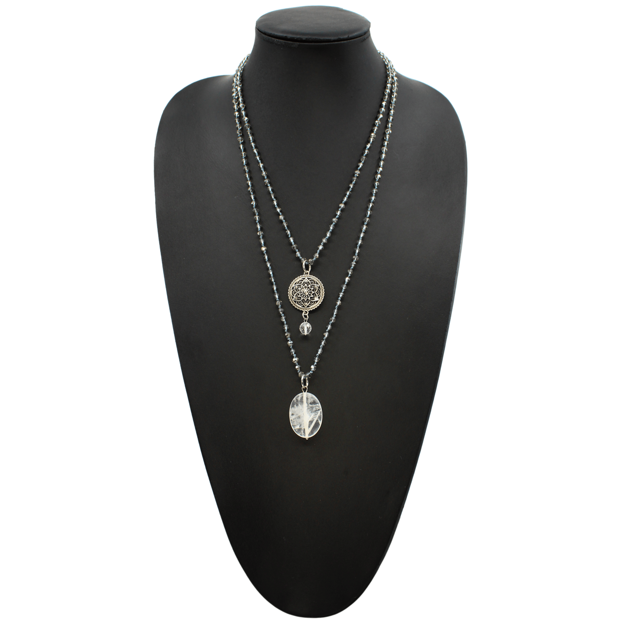 Grateful Thankful Blessed Mandala Bloom Necklace