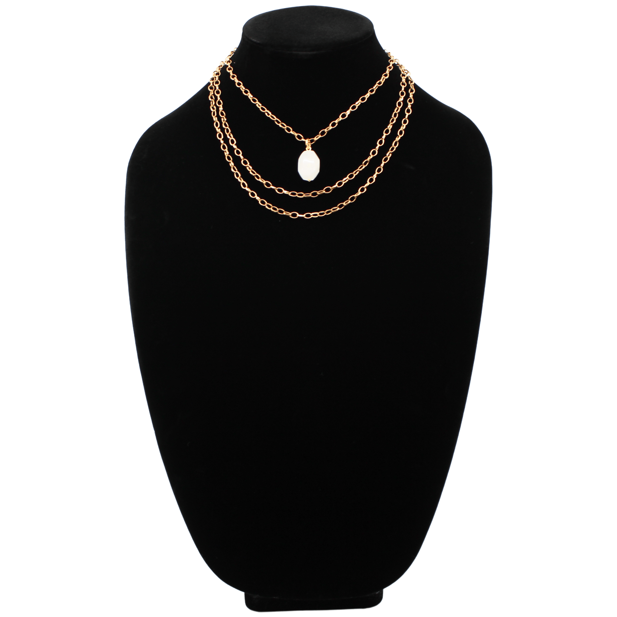 Crystal Quartz Layering Chain Necklace