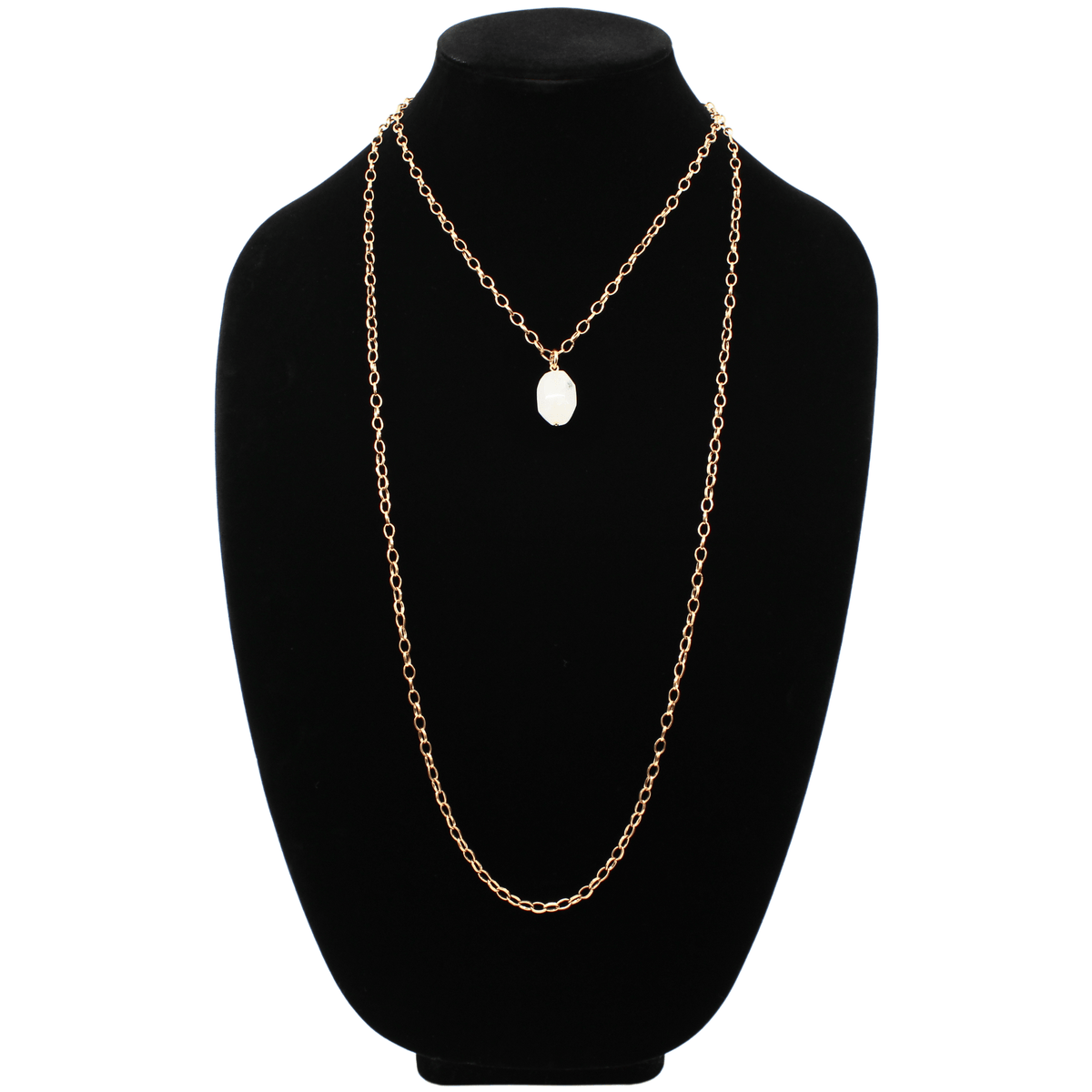 Crystal Quartz Layering Chain Necklace