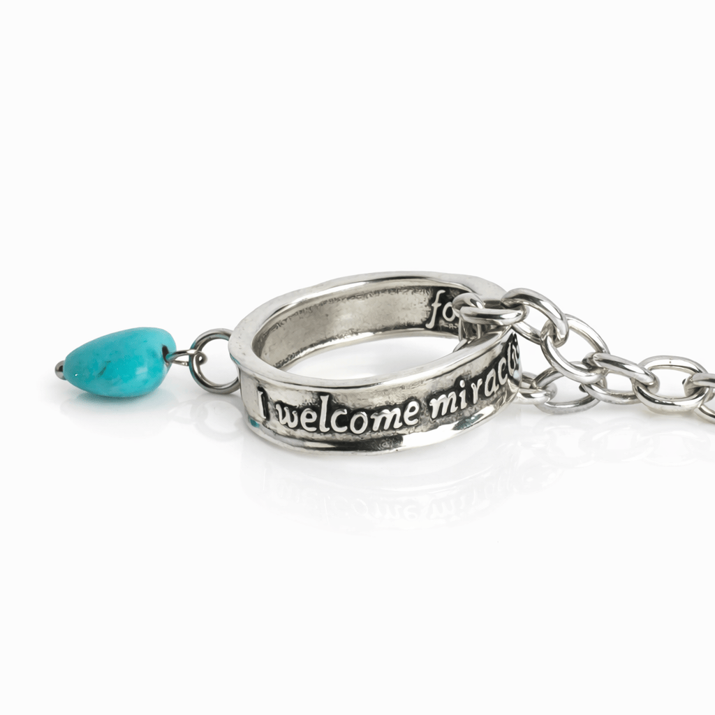 I Welcome Miracles Into My Life Ring Multifunctional Necklace