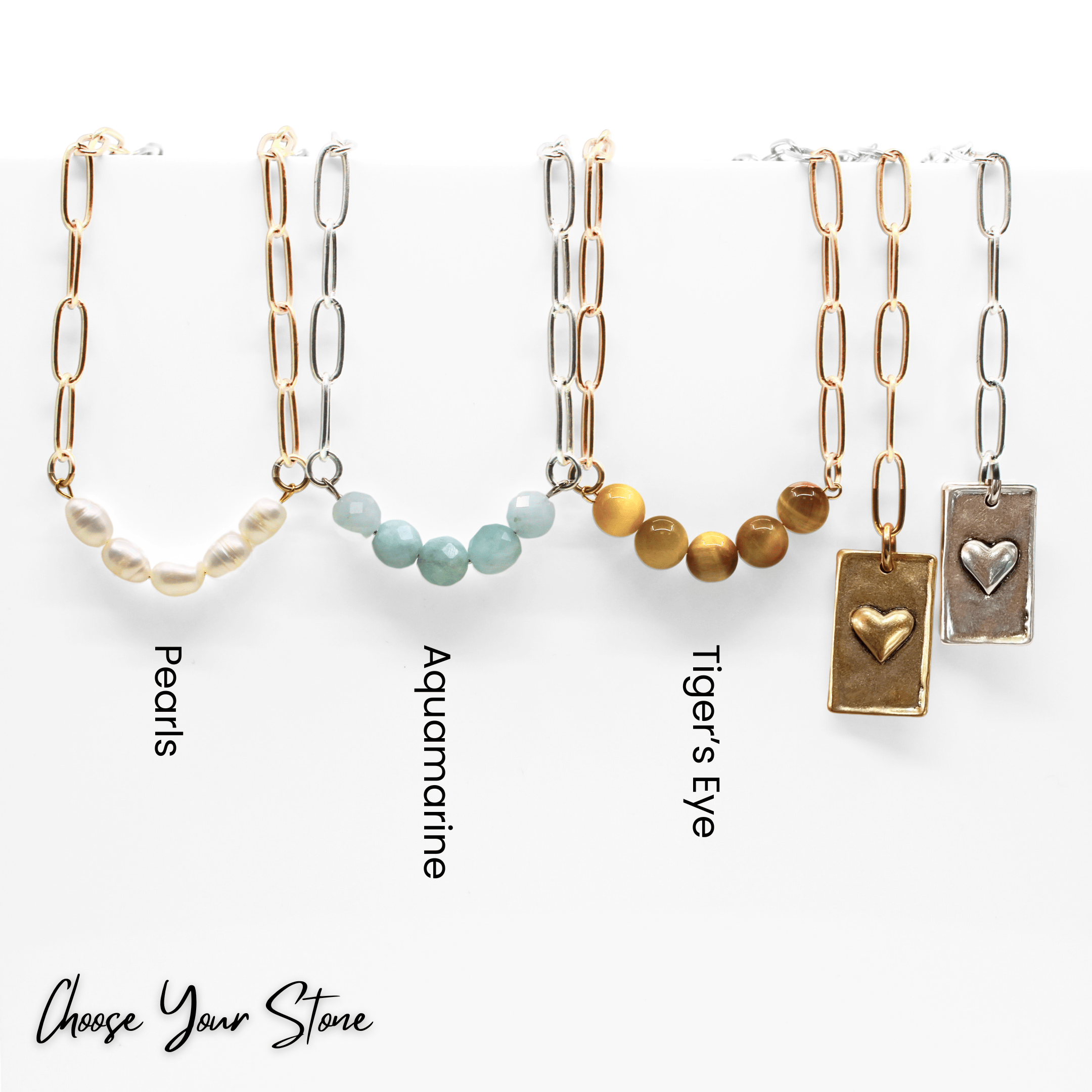 Choose Your Message Heart Lariat Necklace