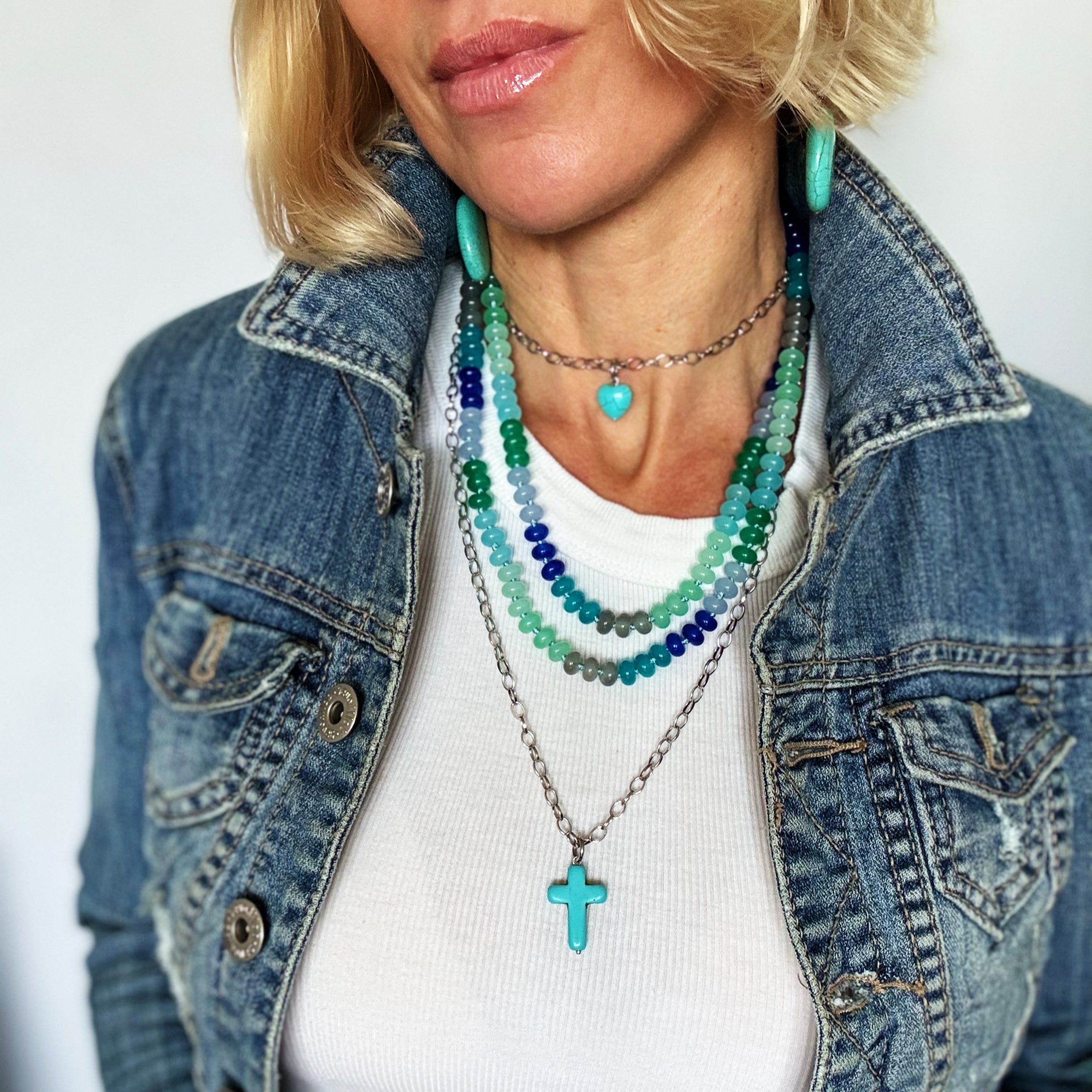Live Colorfully Beaded Multicolored Layering Necklace