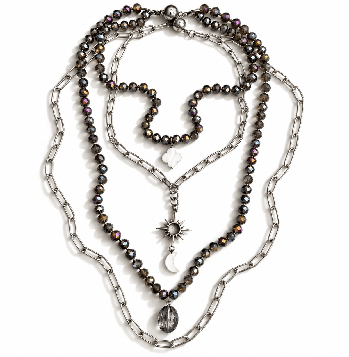 Just Breathe Starburst Fusion Necklace Layering Set
