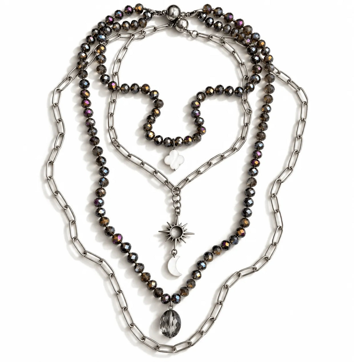 Just Breathe Starburst Fusion Necklace Layering Set