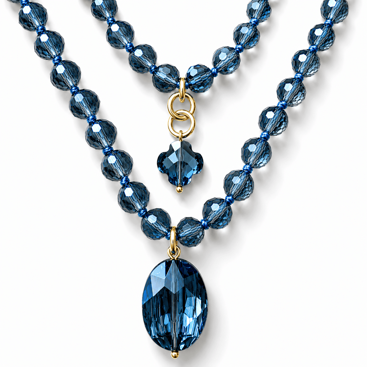 Crystal Disco Ball Layering Necklace