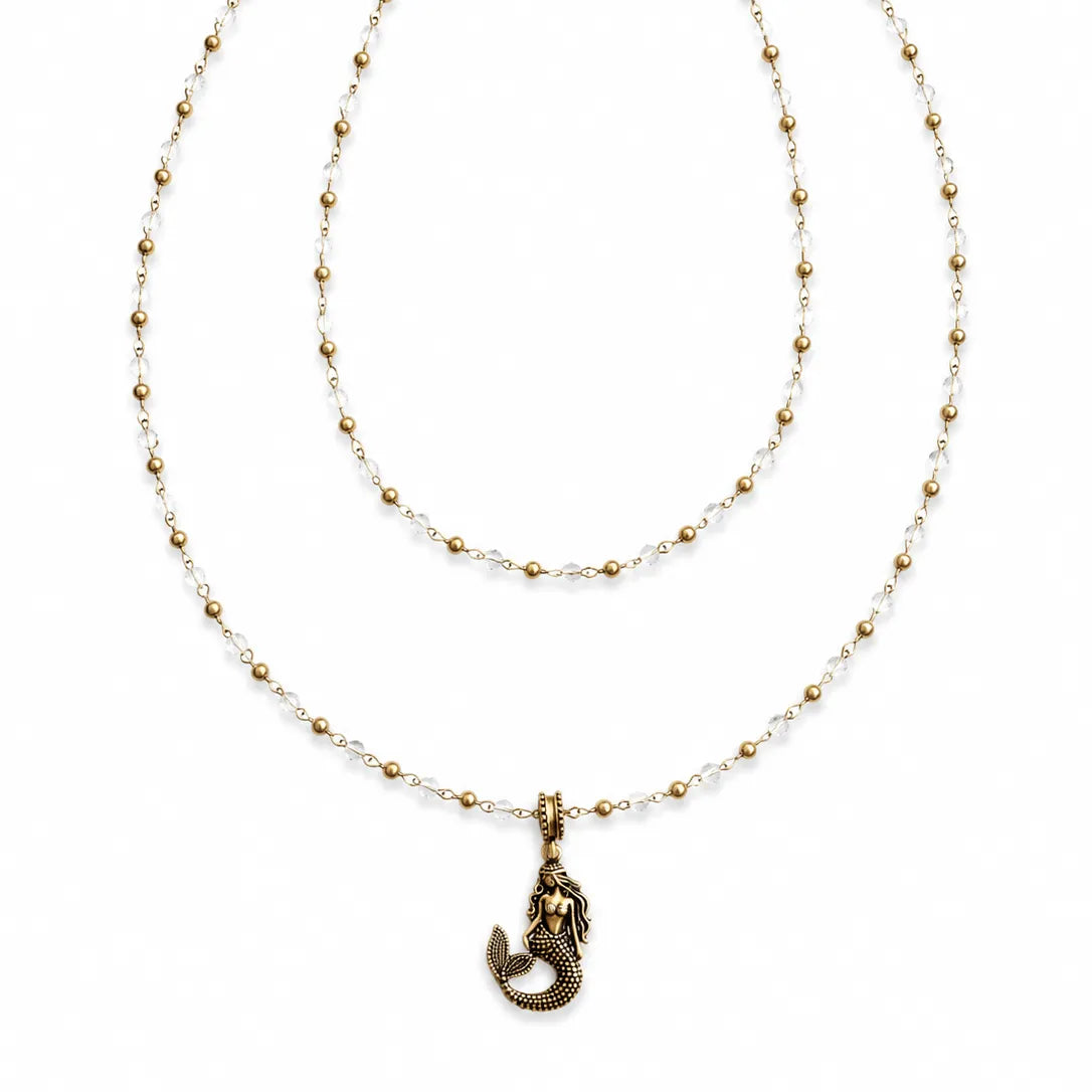 The Best Is Yet To Come Mermaid Crystal Dainty Necklace