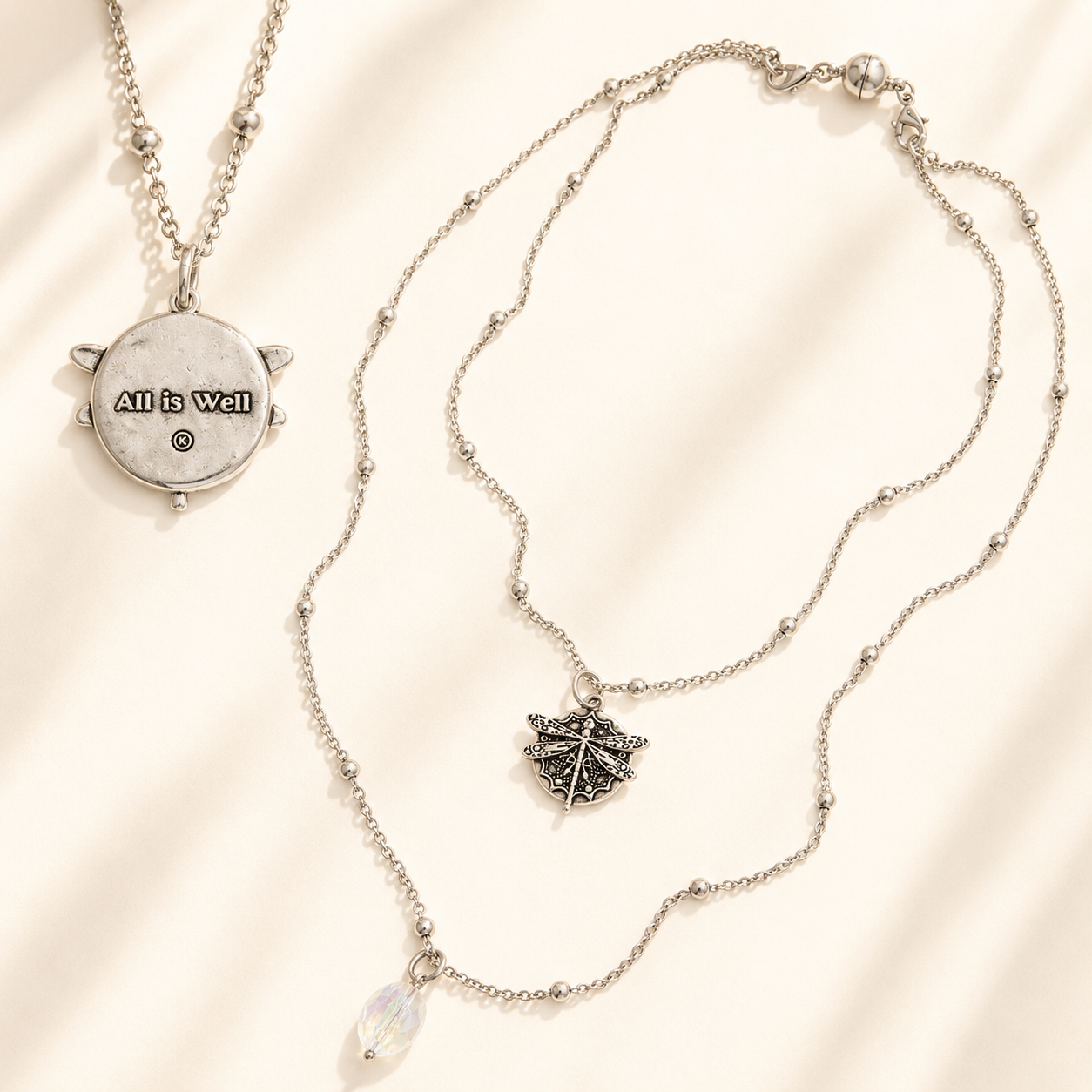 All Is Well Dragonfly Dainty Necklace