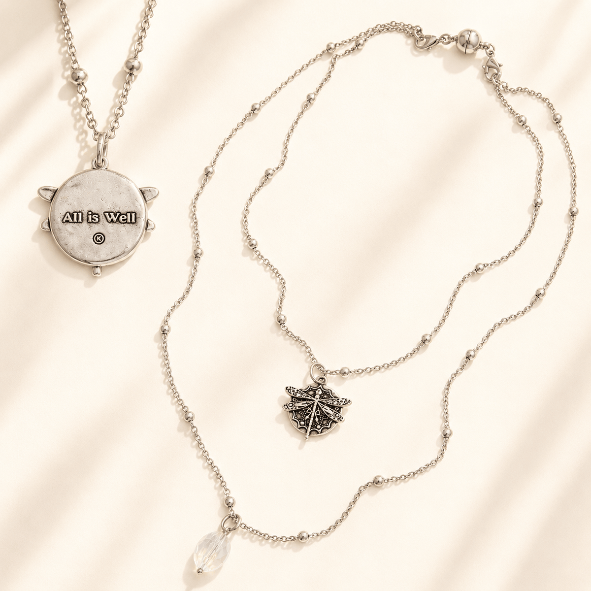 All Is Well Dragonfly Dainty Necklace