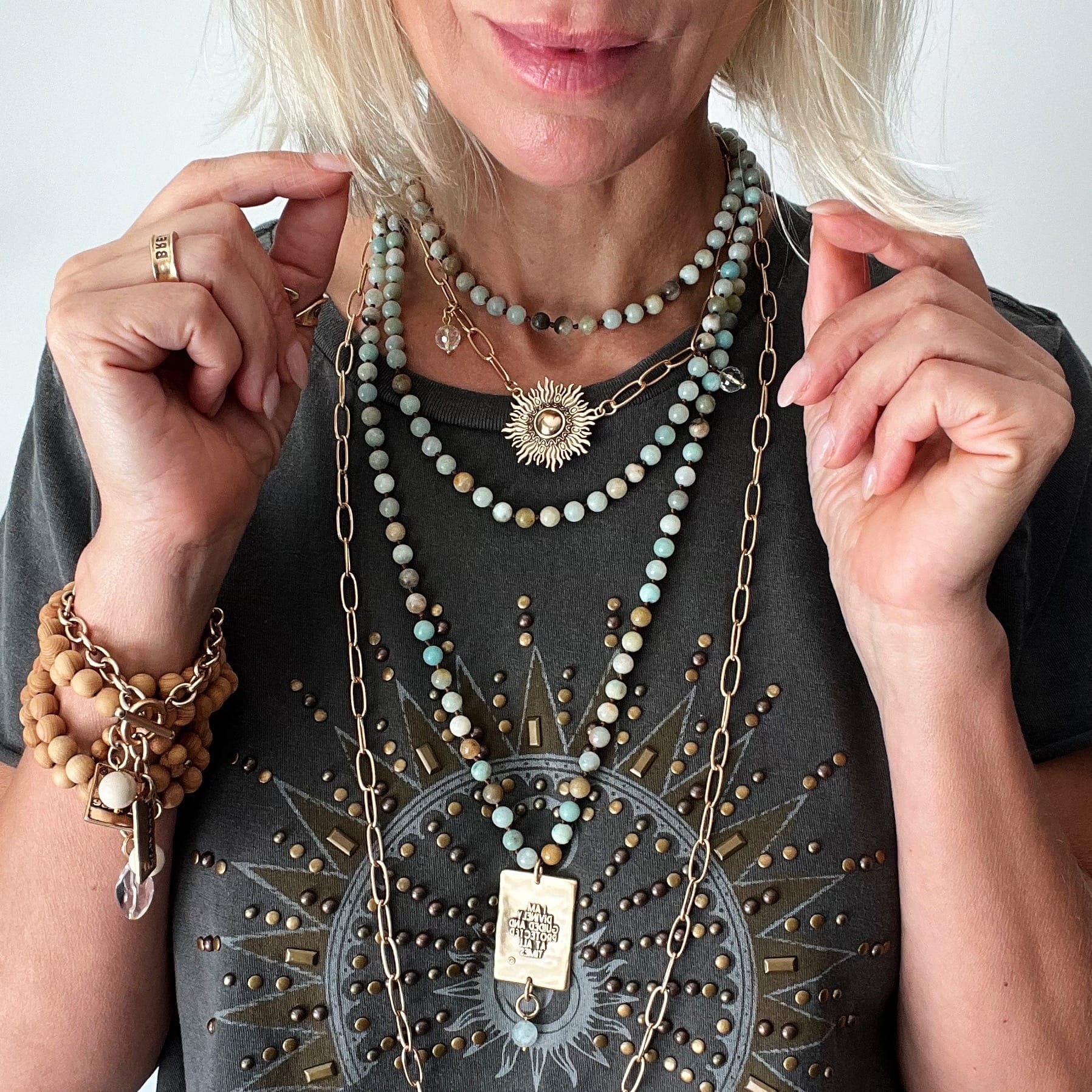 Perfectly Imperfect Sunburst Long Chain Necklace