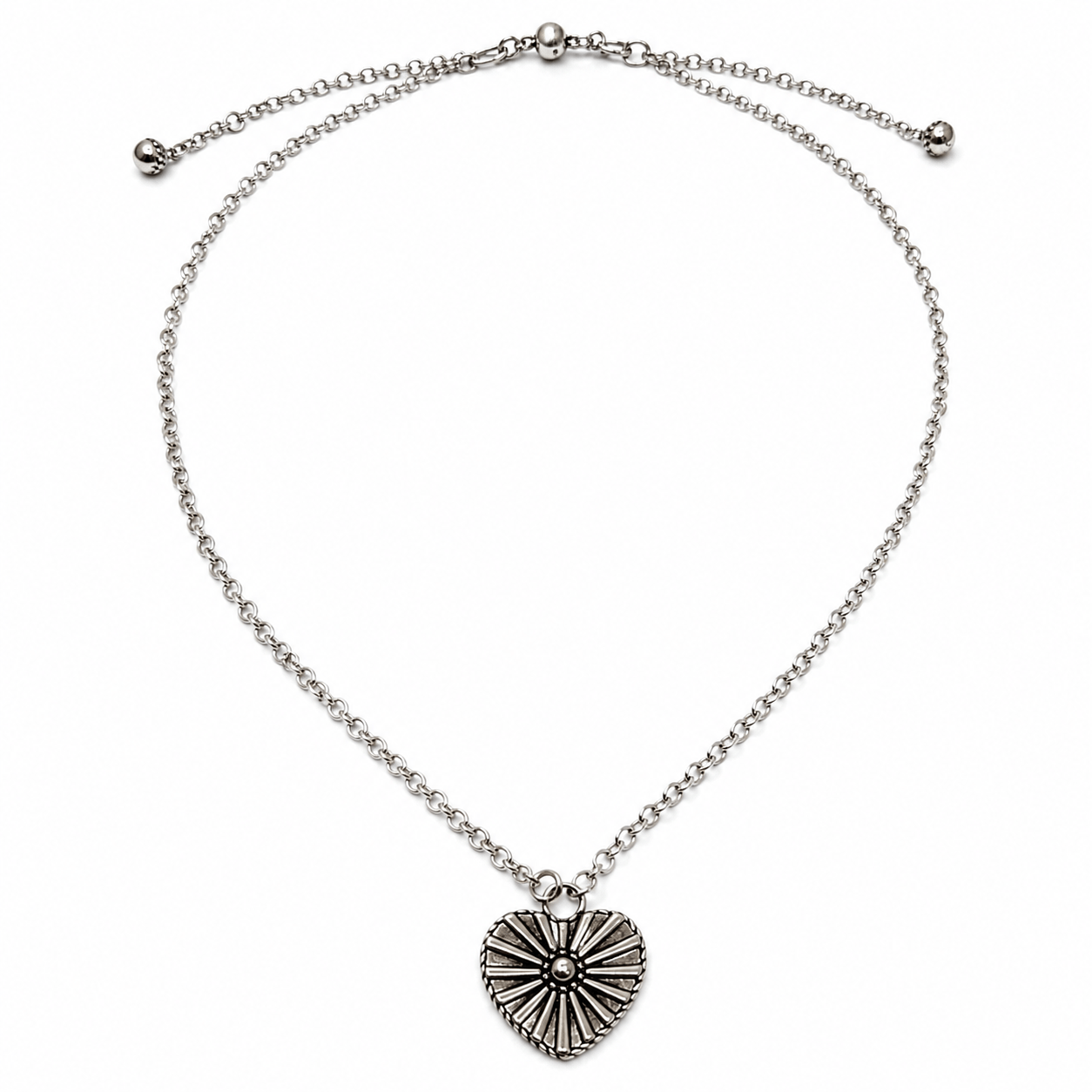 Love Shining Heart Adjustable Necklace