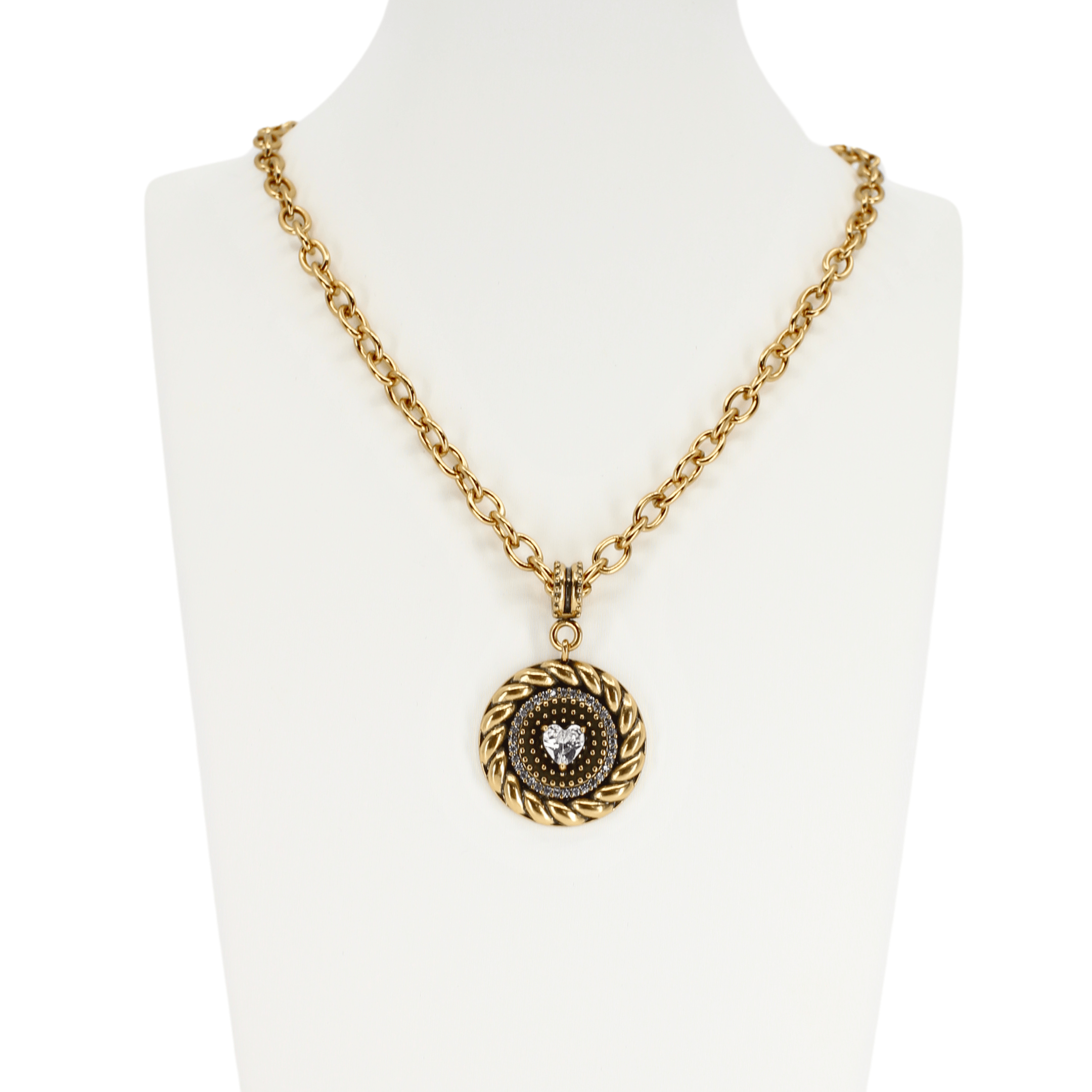 Queen Crystal Heart Adjustable Necklace