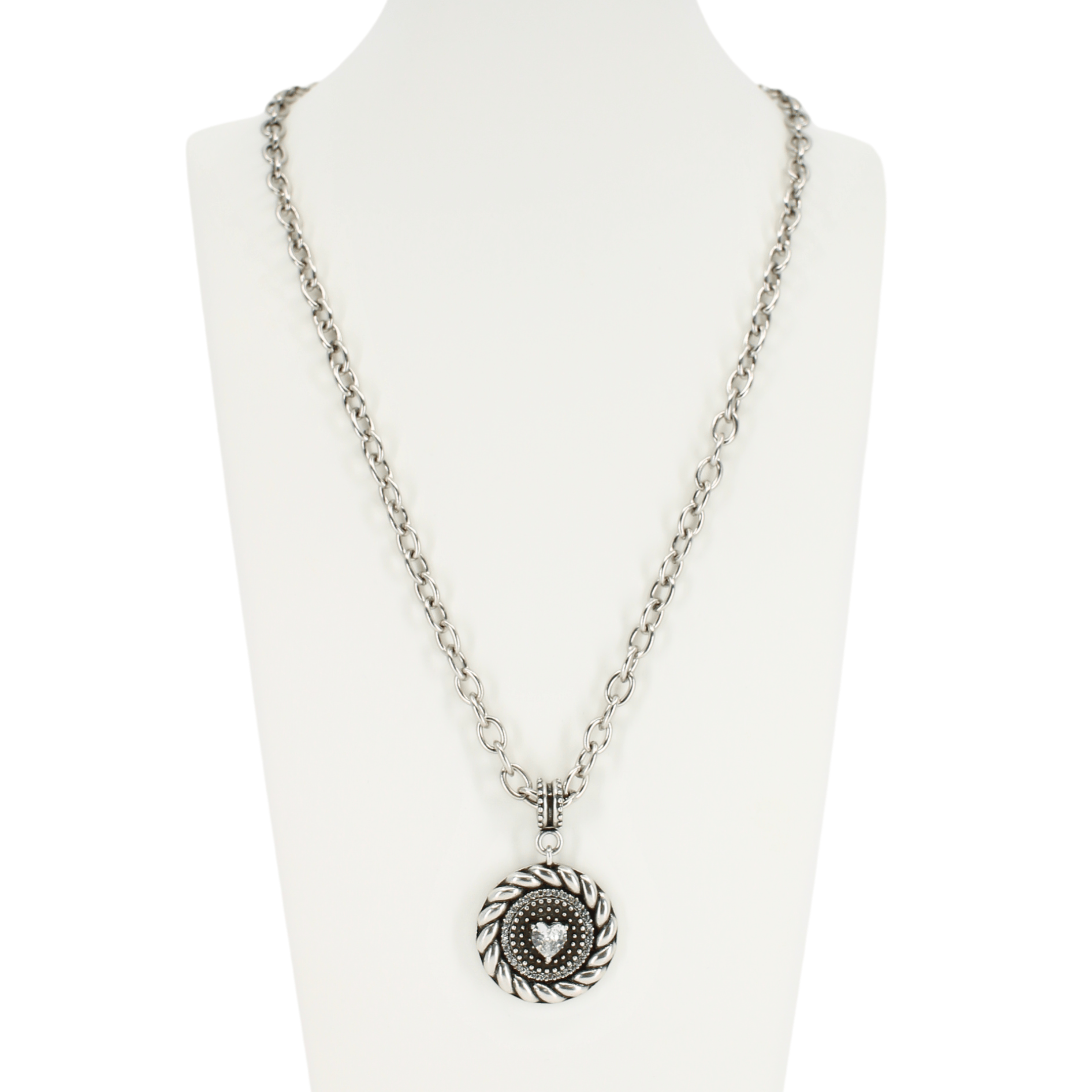 Queen Crystal Heart Adjustable Necklace